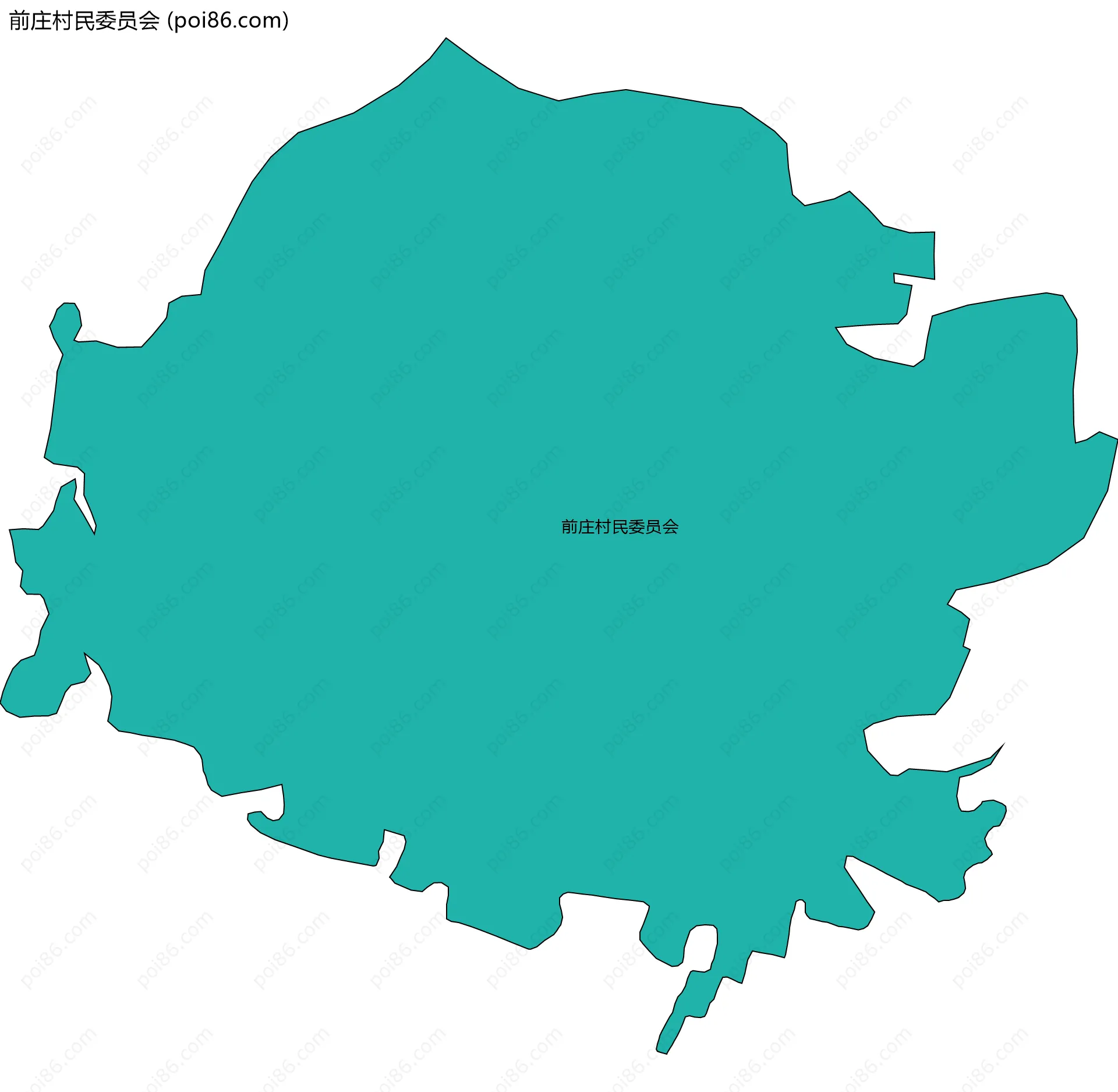 前庄村民委员会边界地图
