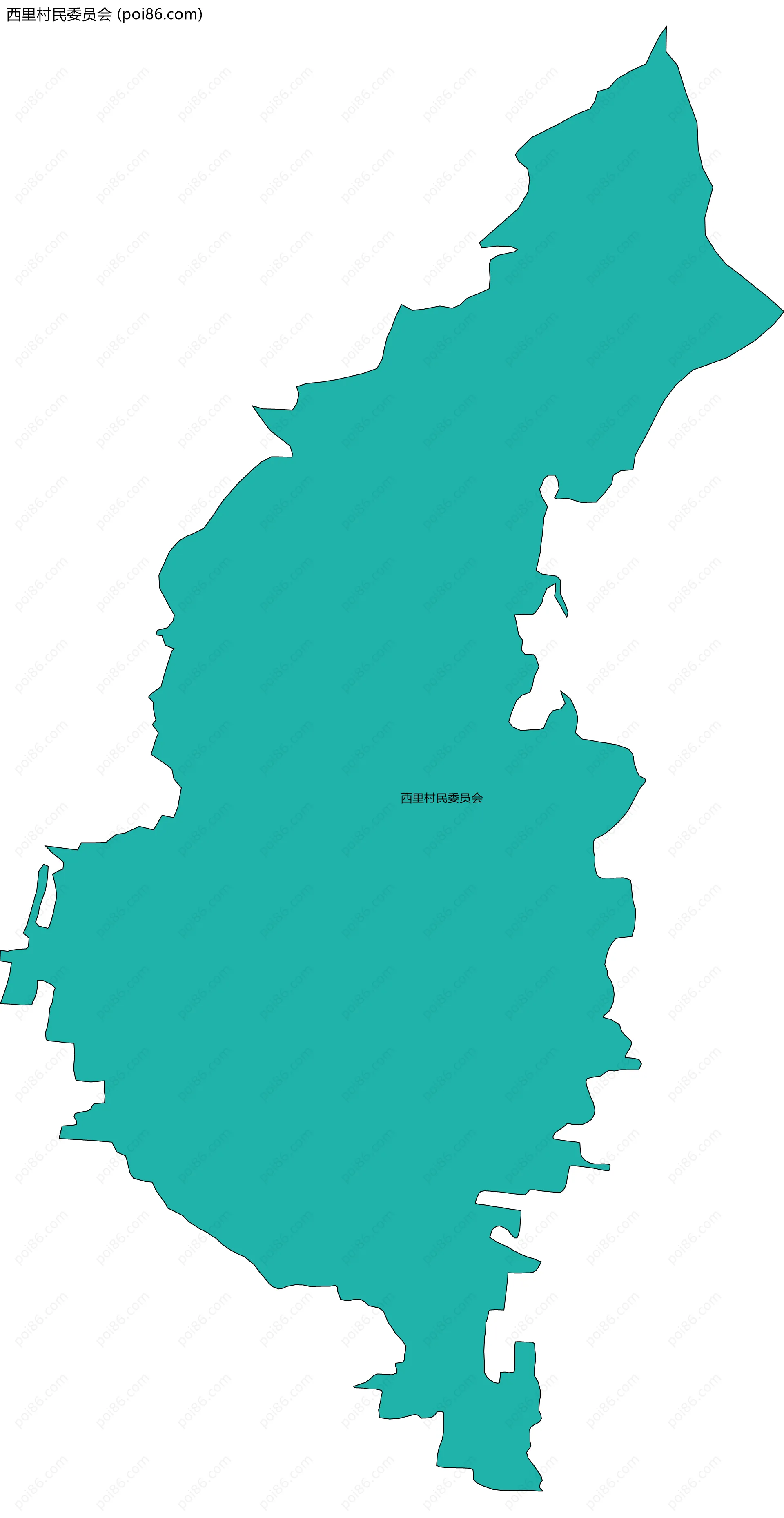 西里村民委员会边界地图