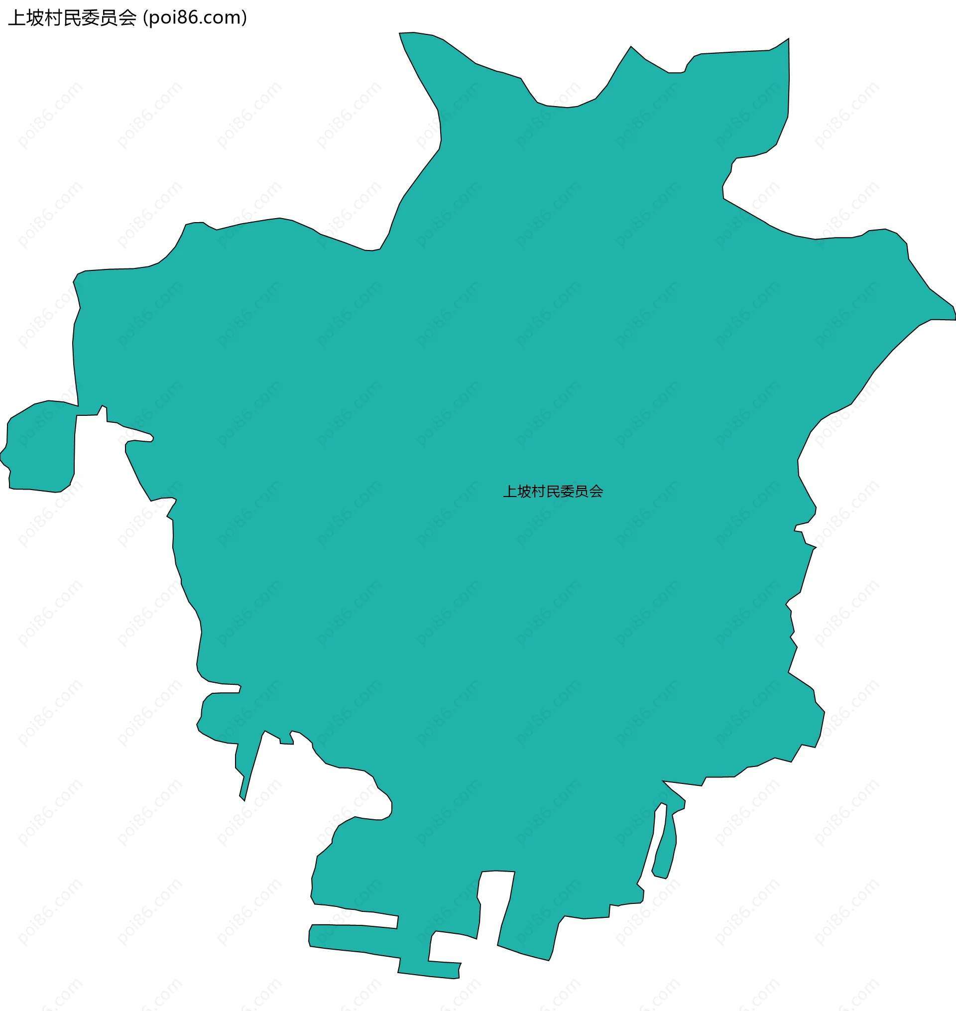上坡村民委员会边界地图