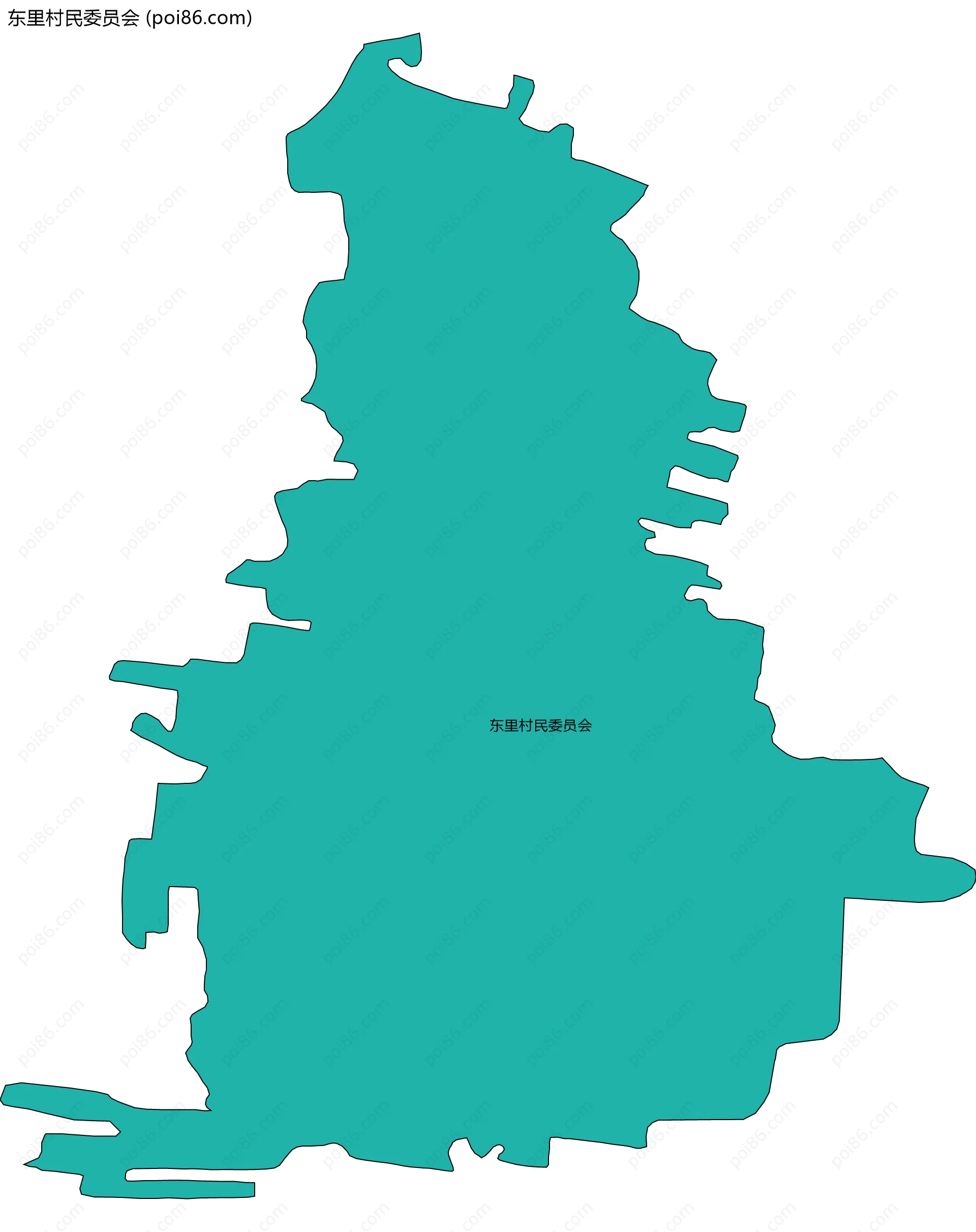 东里村民委员会边界地图