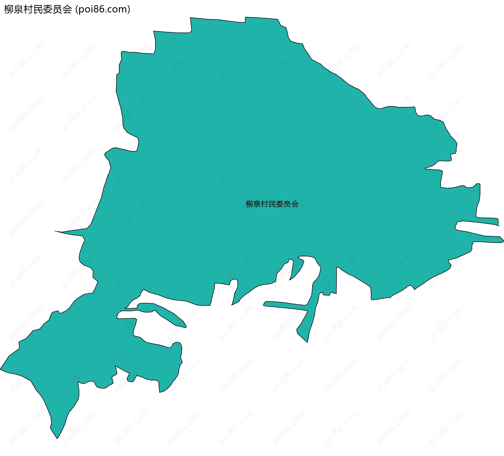 柳泉村民委员会边界地图