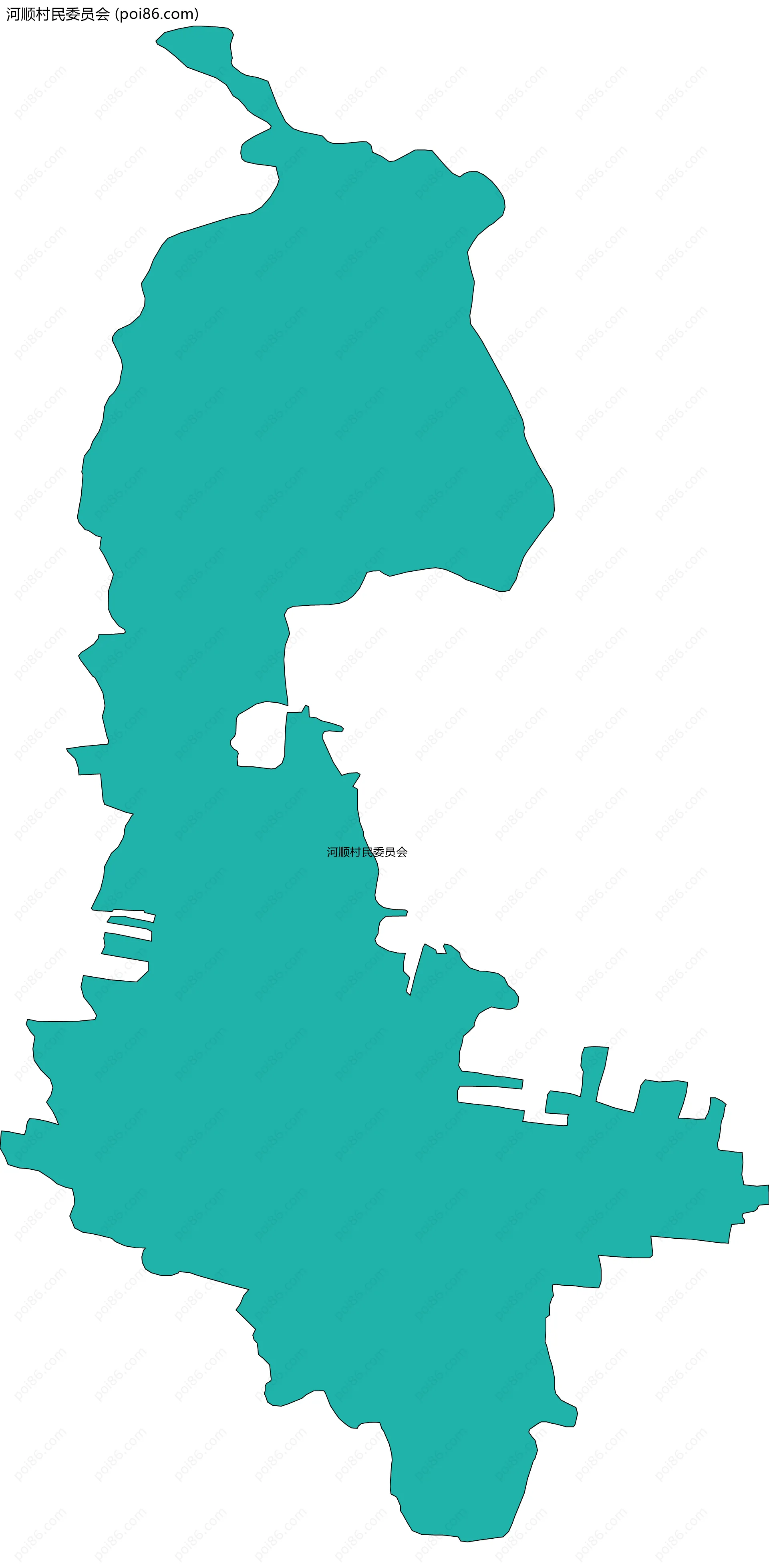 河顺村民委员会边界地图