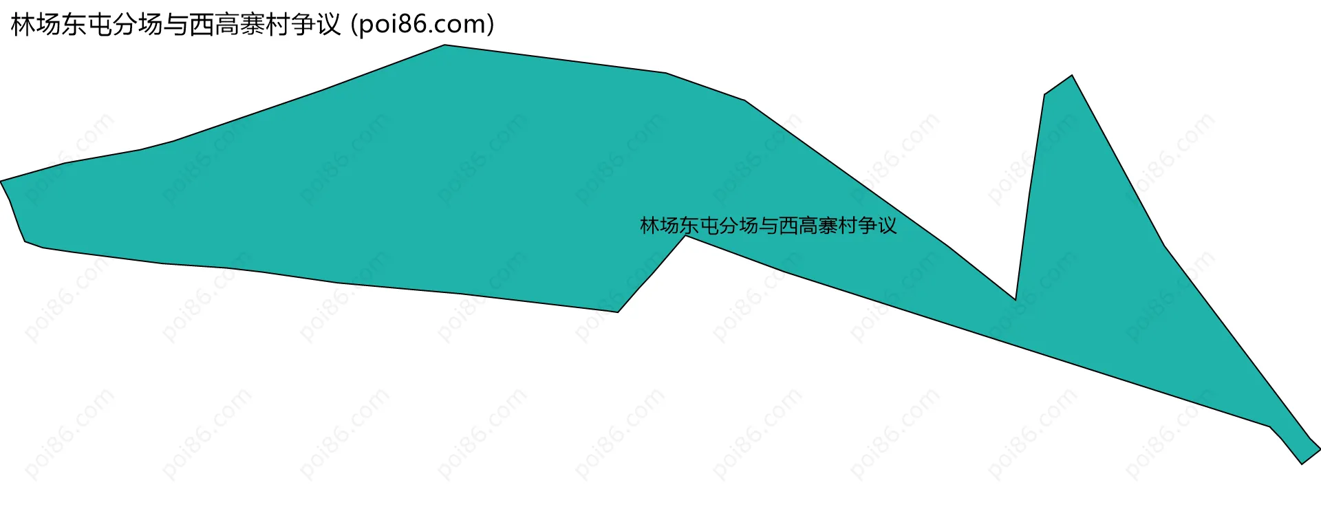 林场东屯分场与西高寨村争议边界地图