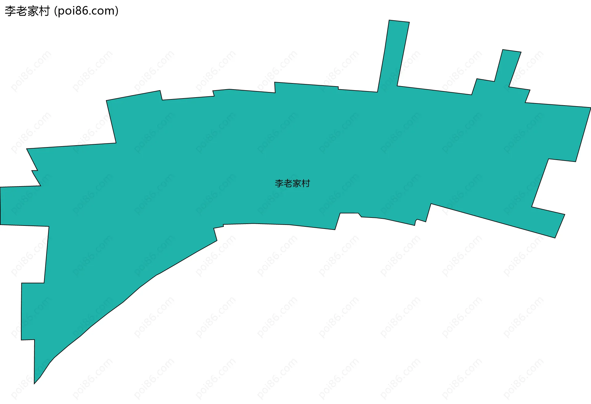 李老家村边界地图