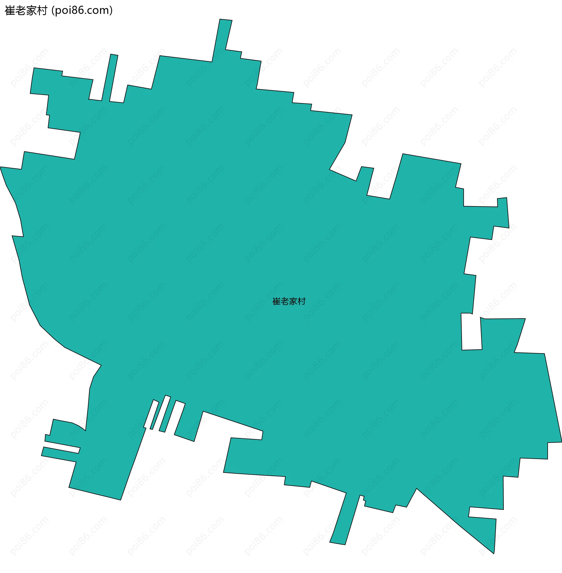 崔老家村边界地图