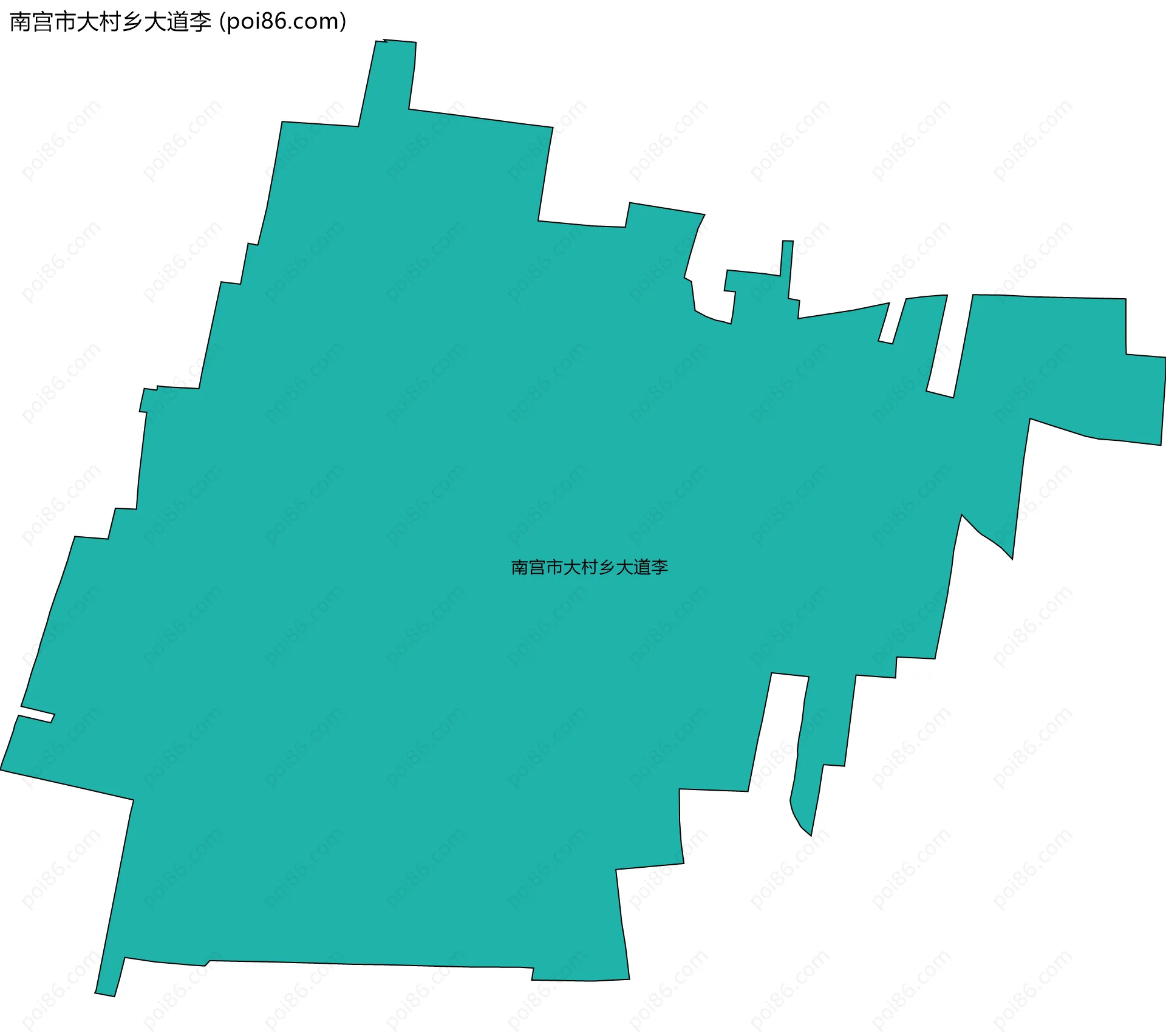 南宫市大村乡大道李边界地图