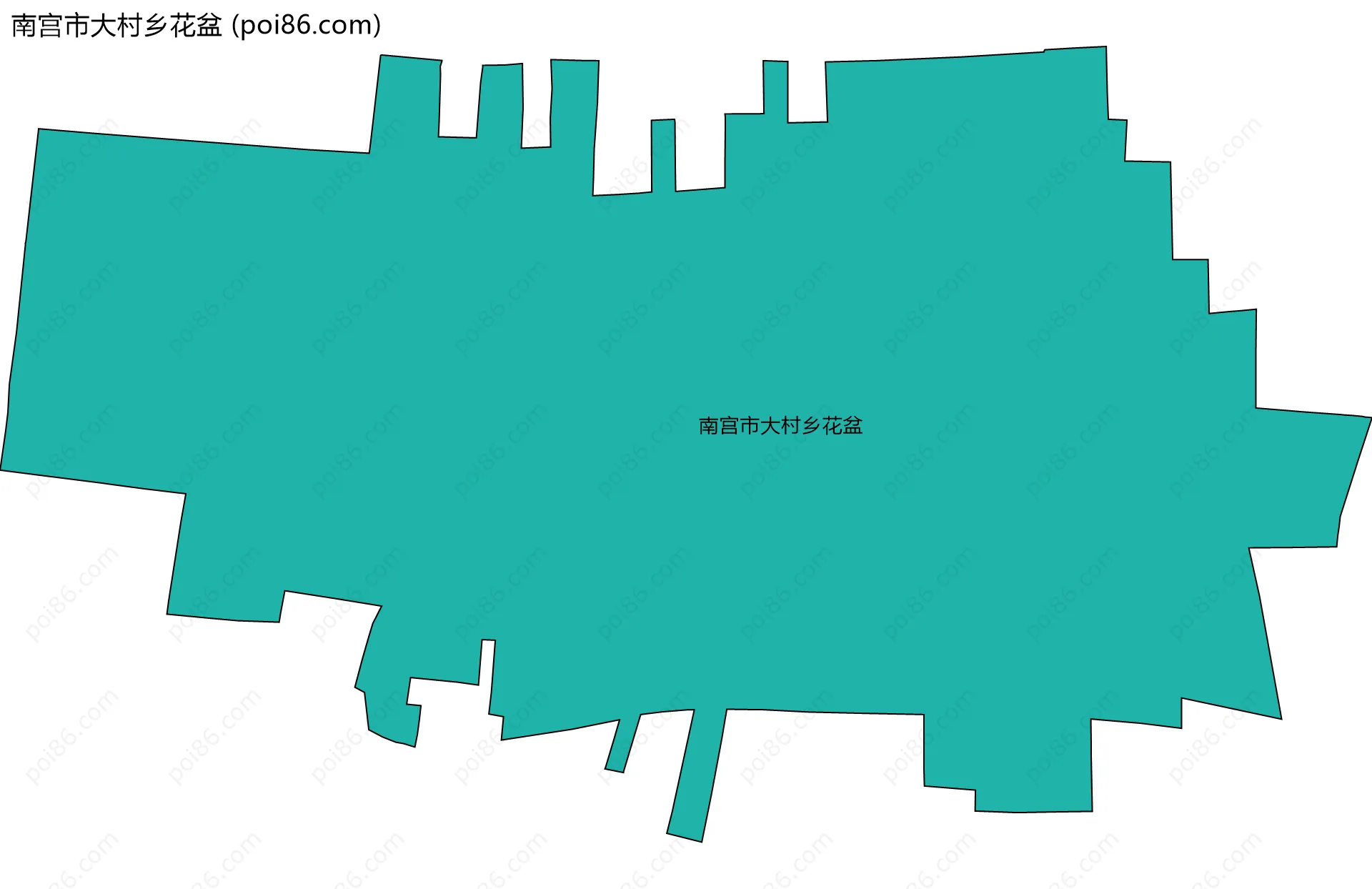 南宫市大村乡花盆边界地图