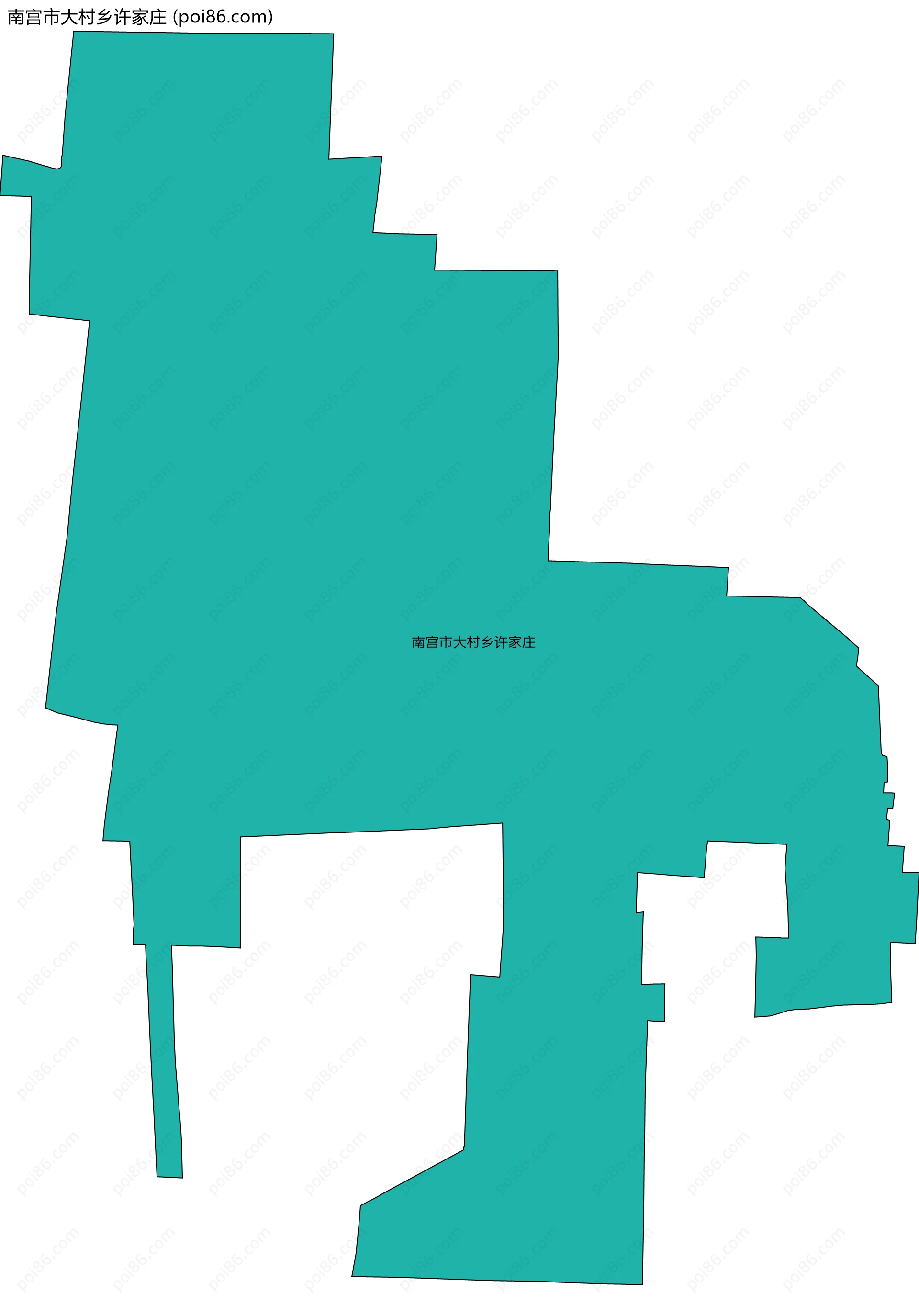 南宫市大村乡许家庄边界地图
