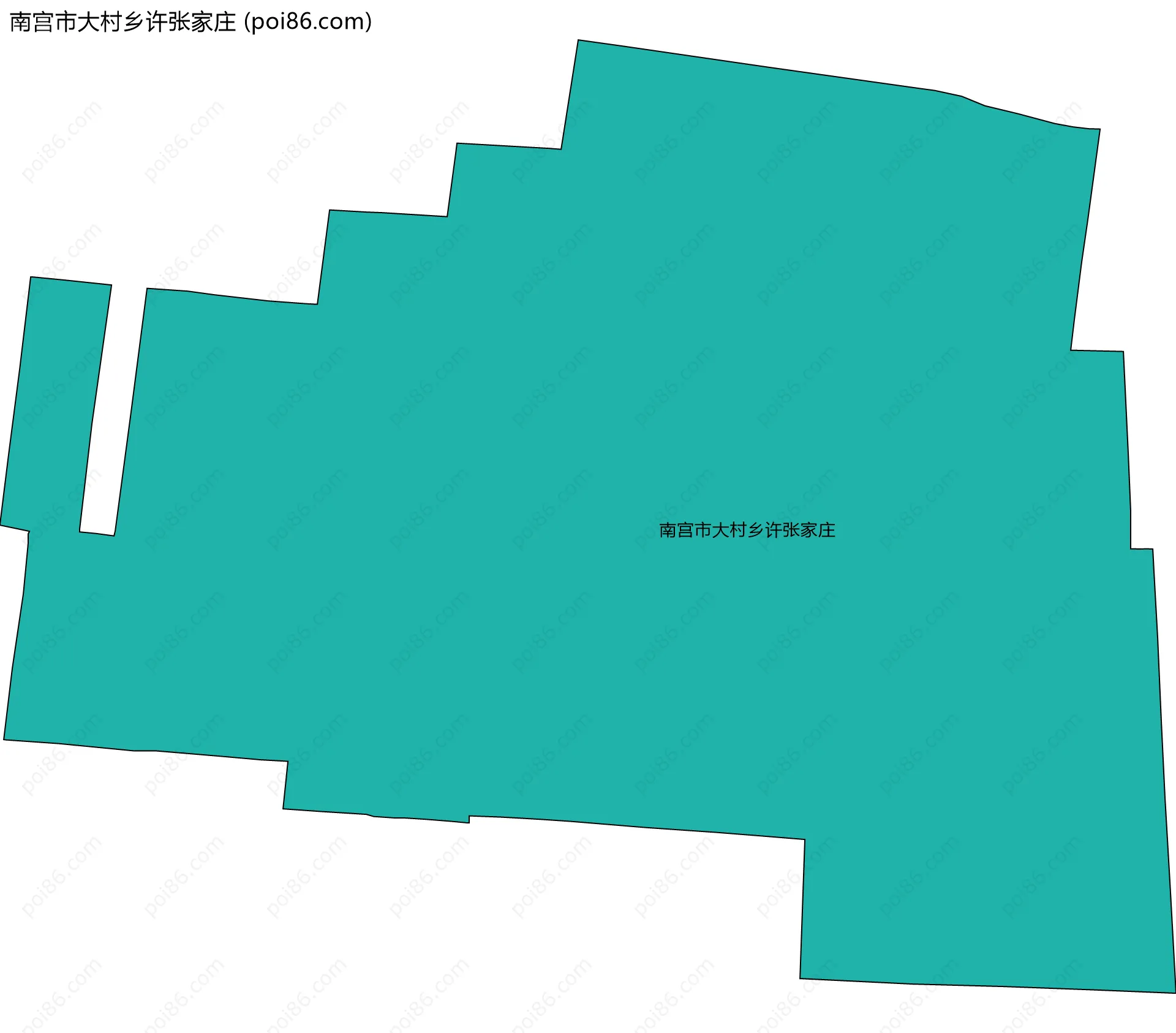 南宫市大村乡许张家庄边界地图