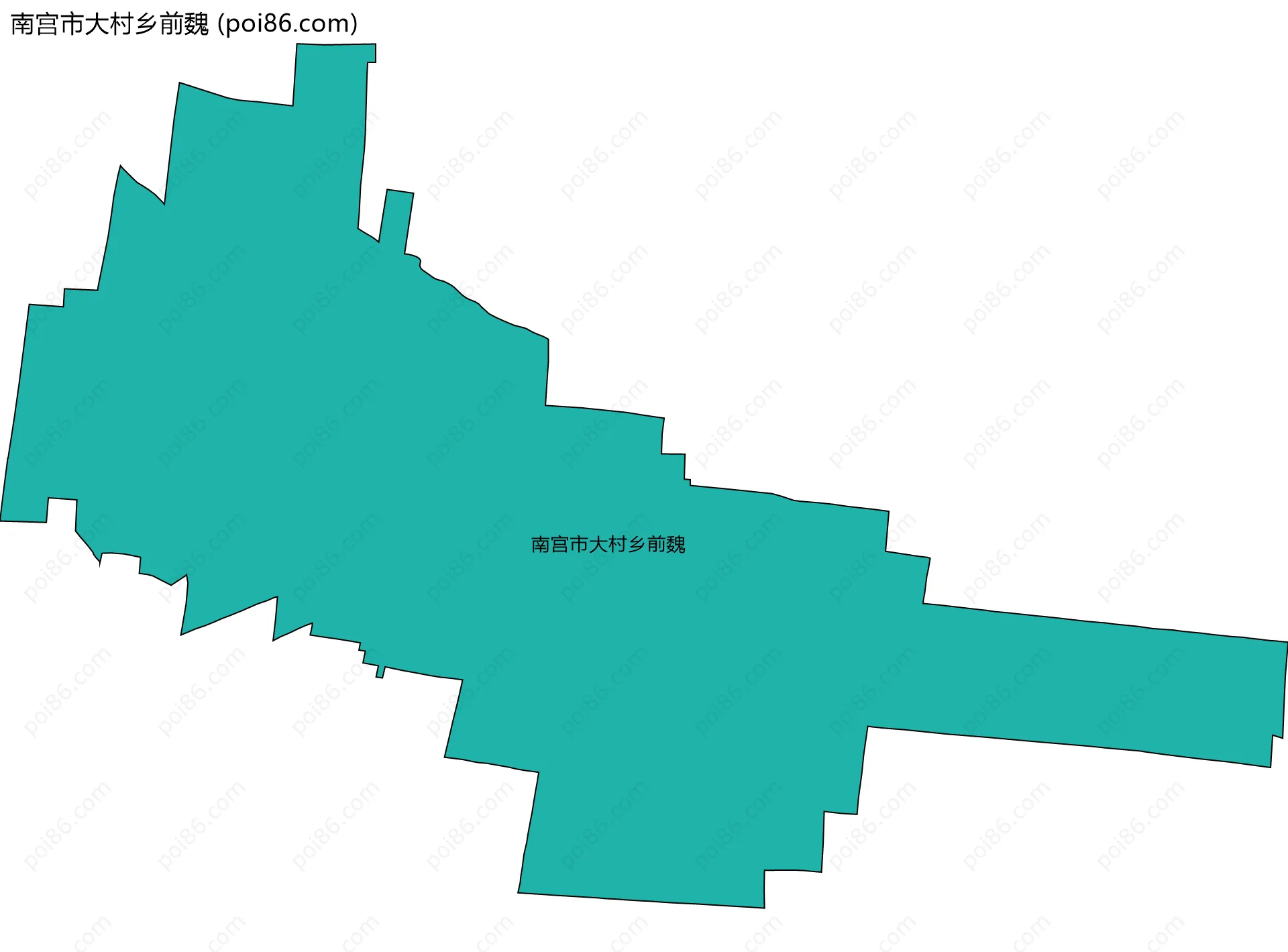 南宫市大村乡前魏边界地图