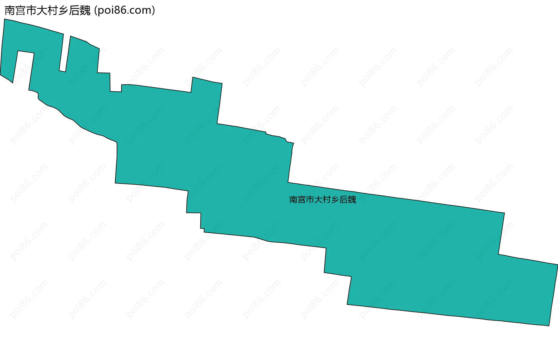 南宫市大村乡后魏边界地图