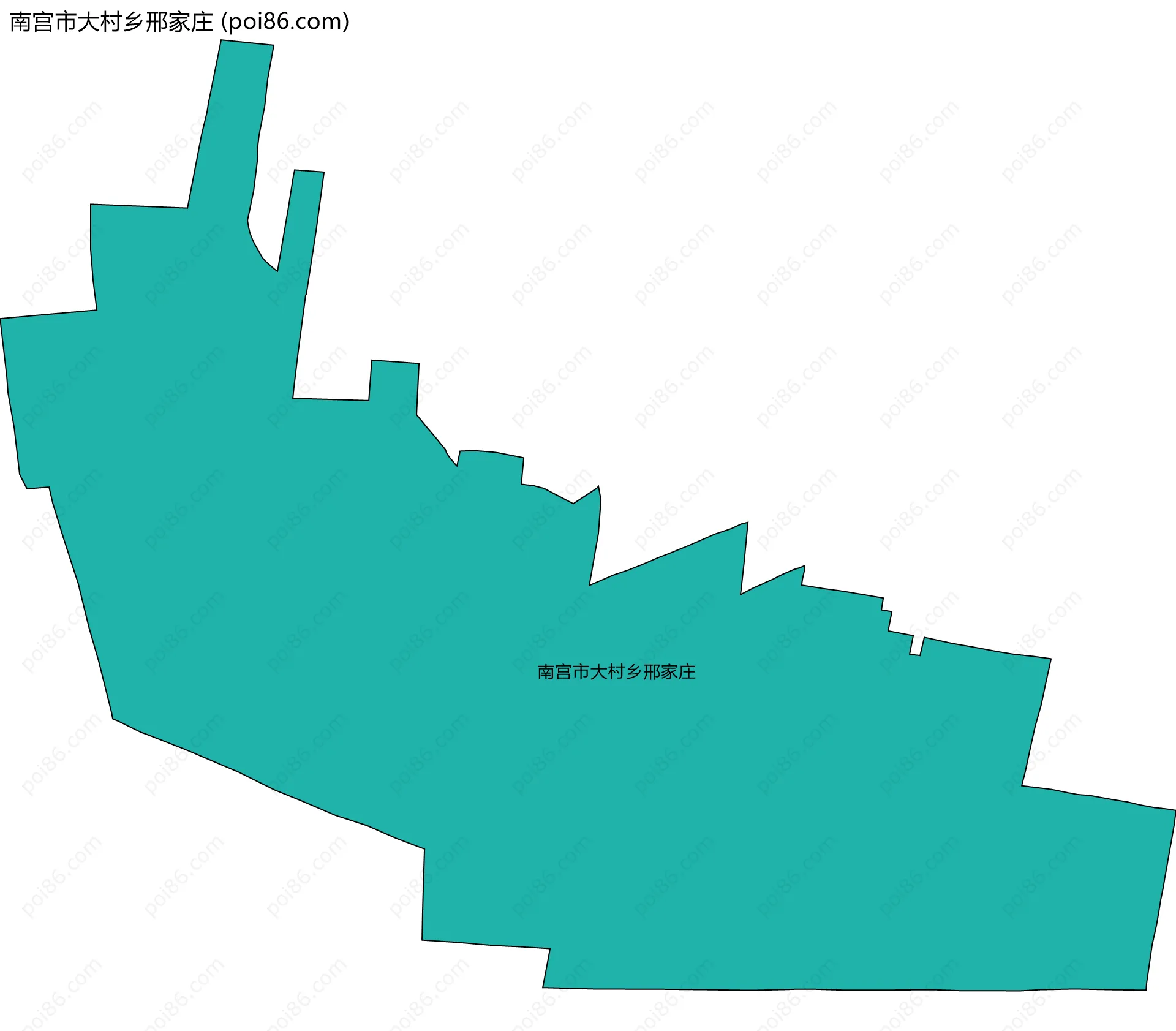 南宫市大村乡邢家庄边界地图