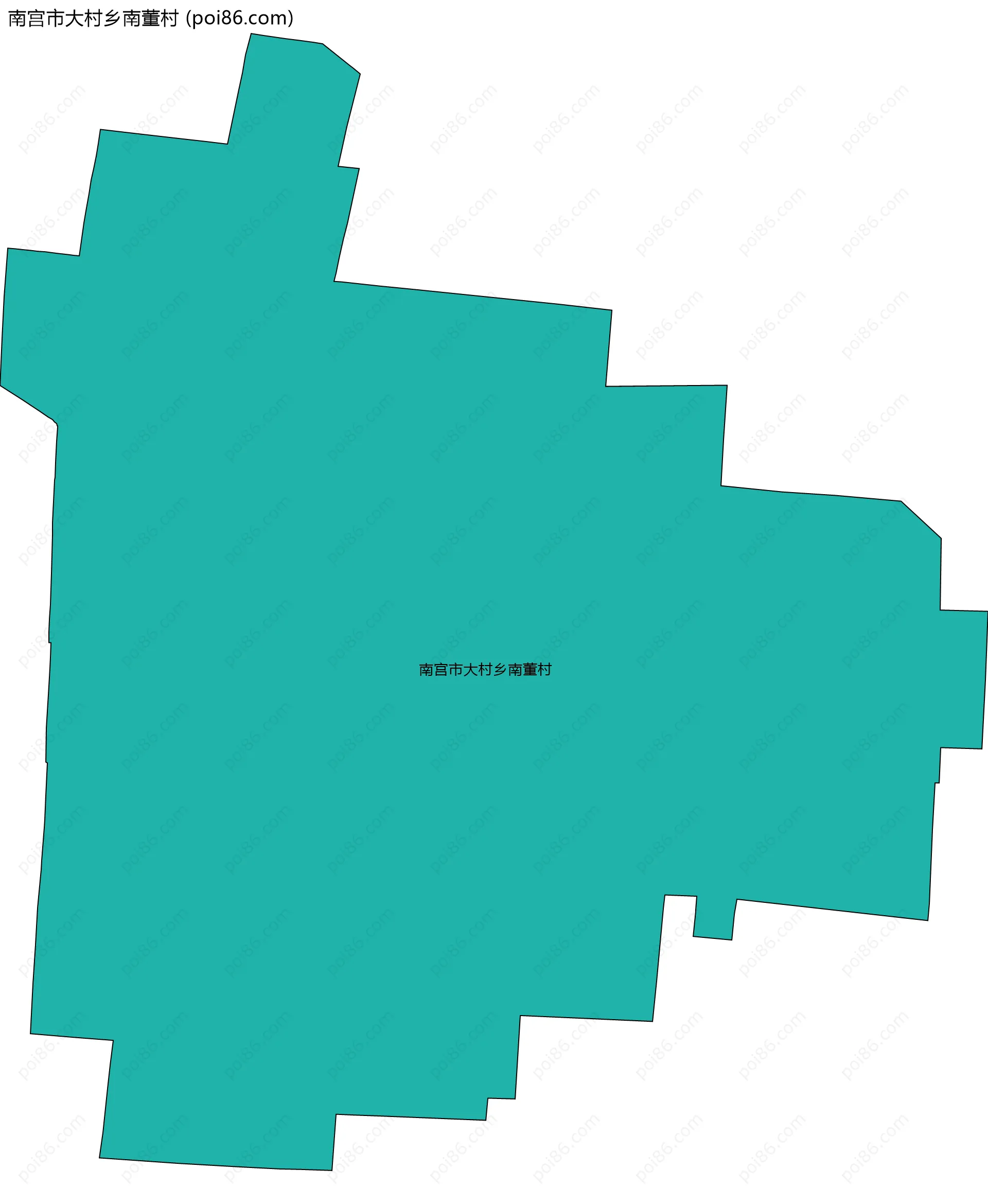 南宫市大村乡南董村边界地图
