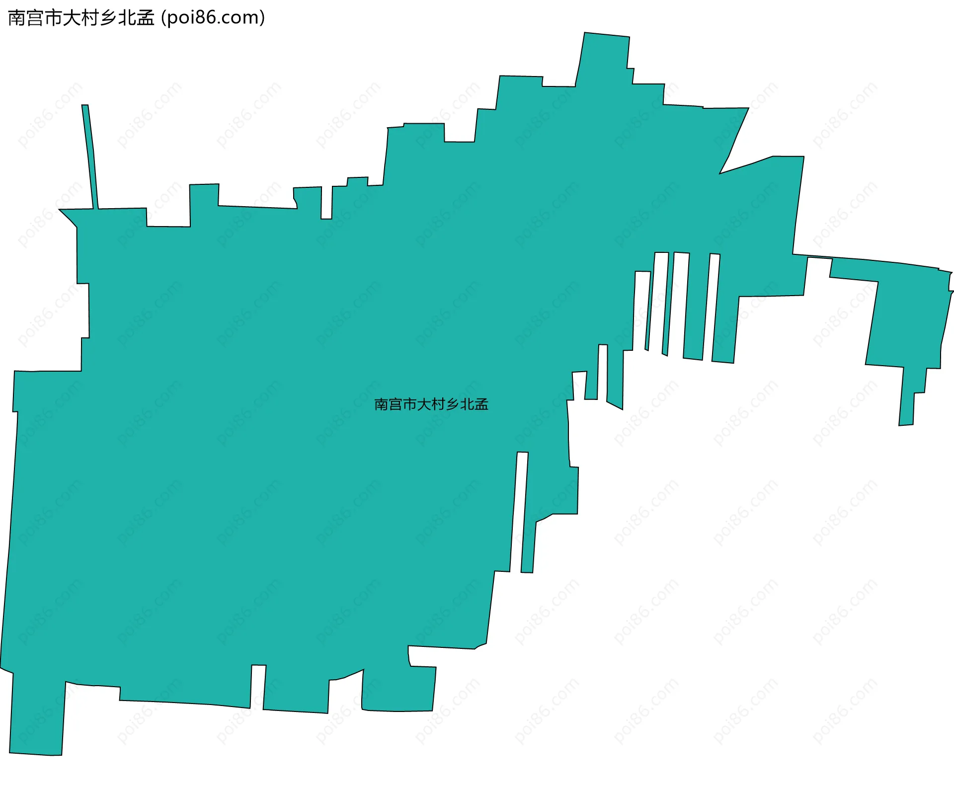南宫市大村乡北孟边界地图