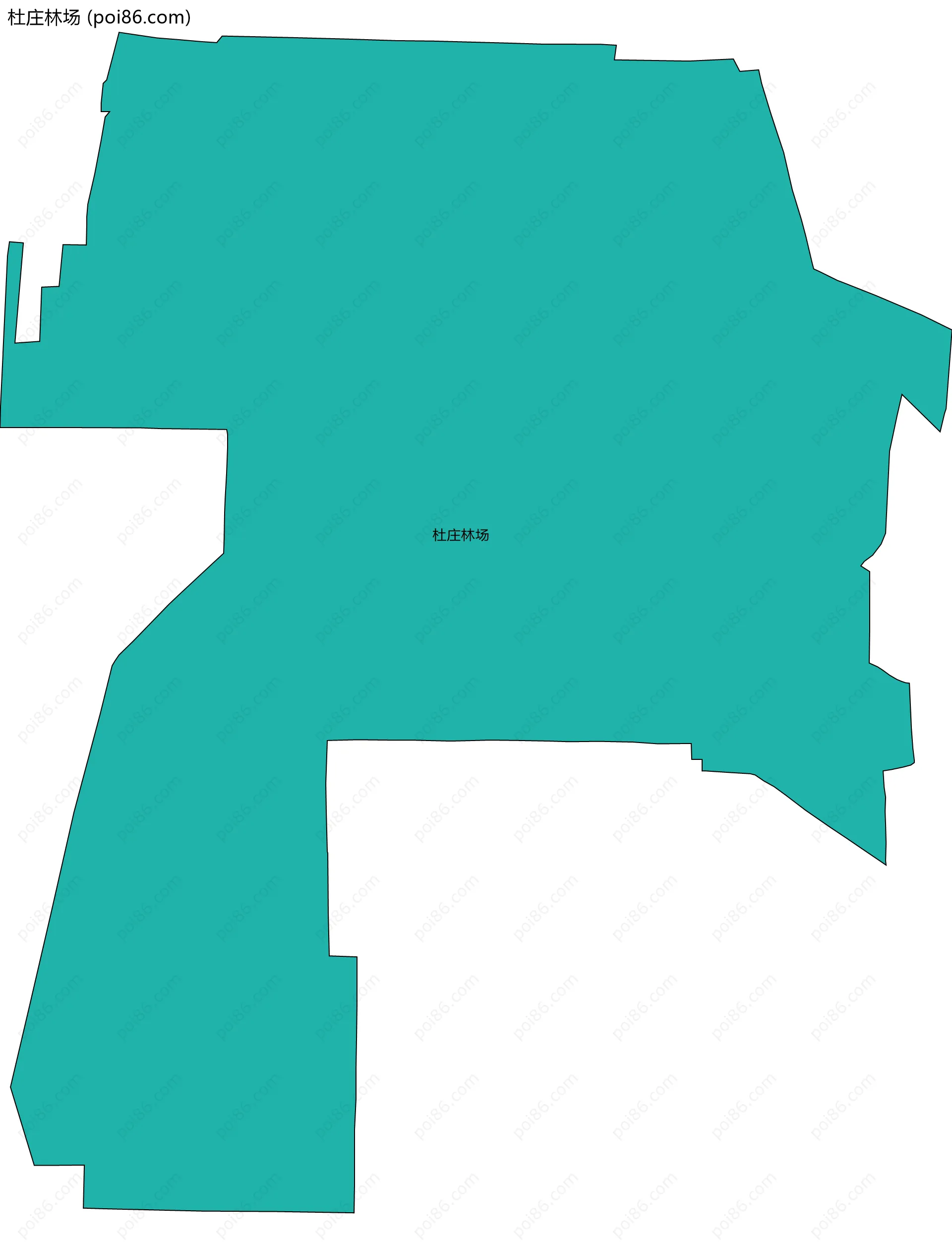 杜庄林场边界地图