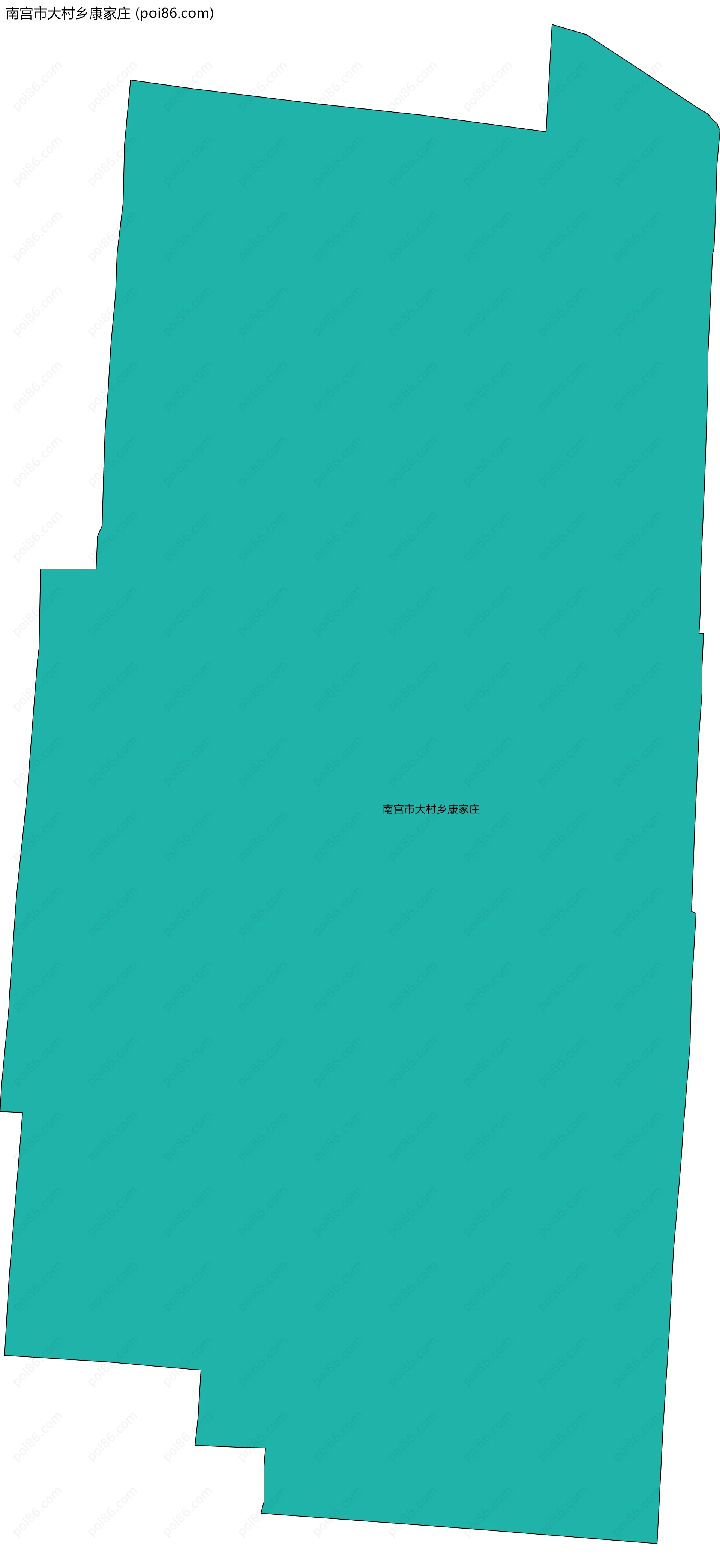 南宫市大村乡康家庄边界地图