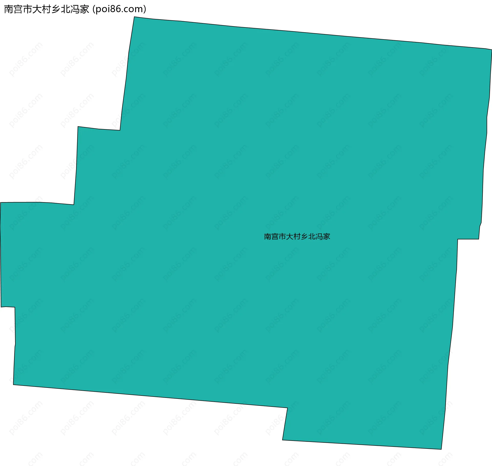 南宫市大村乡北冯家边界地图