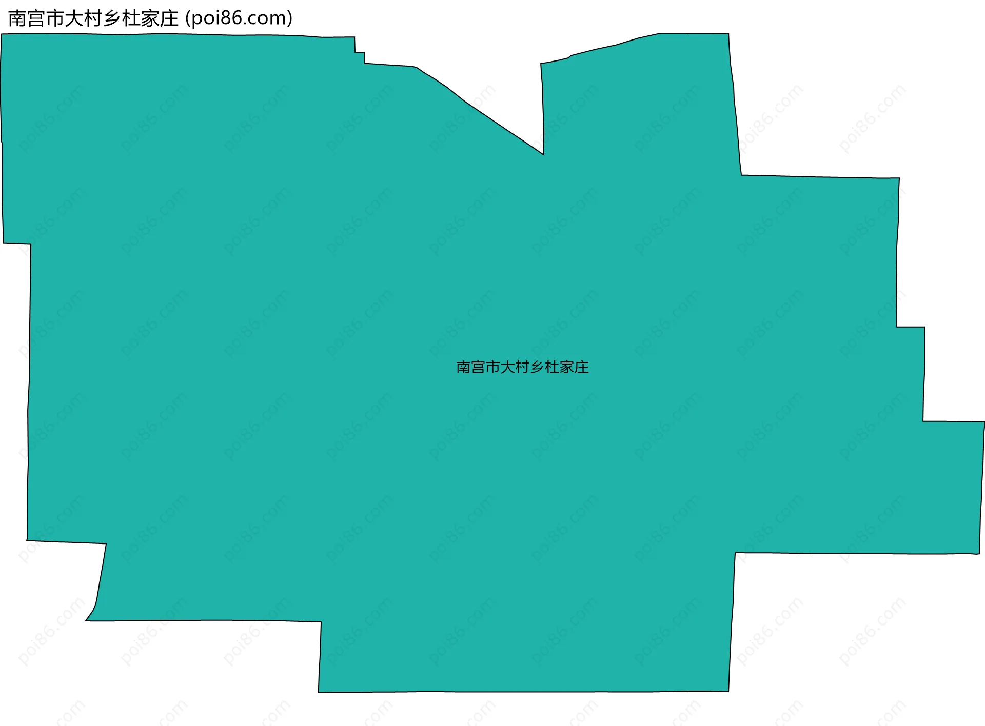 南宫市大村乡杜家庄边界地图