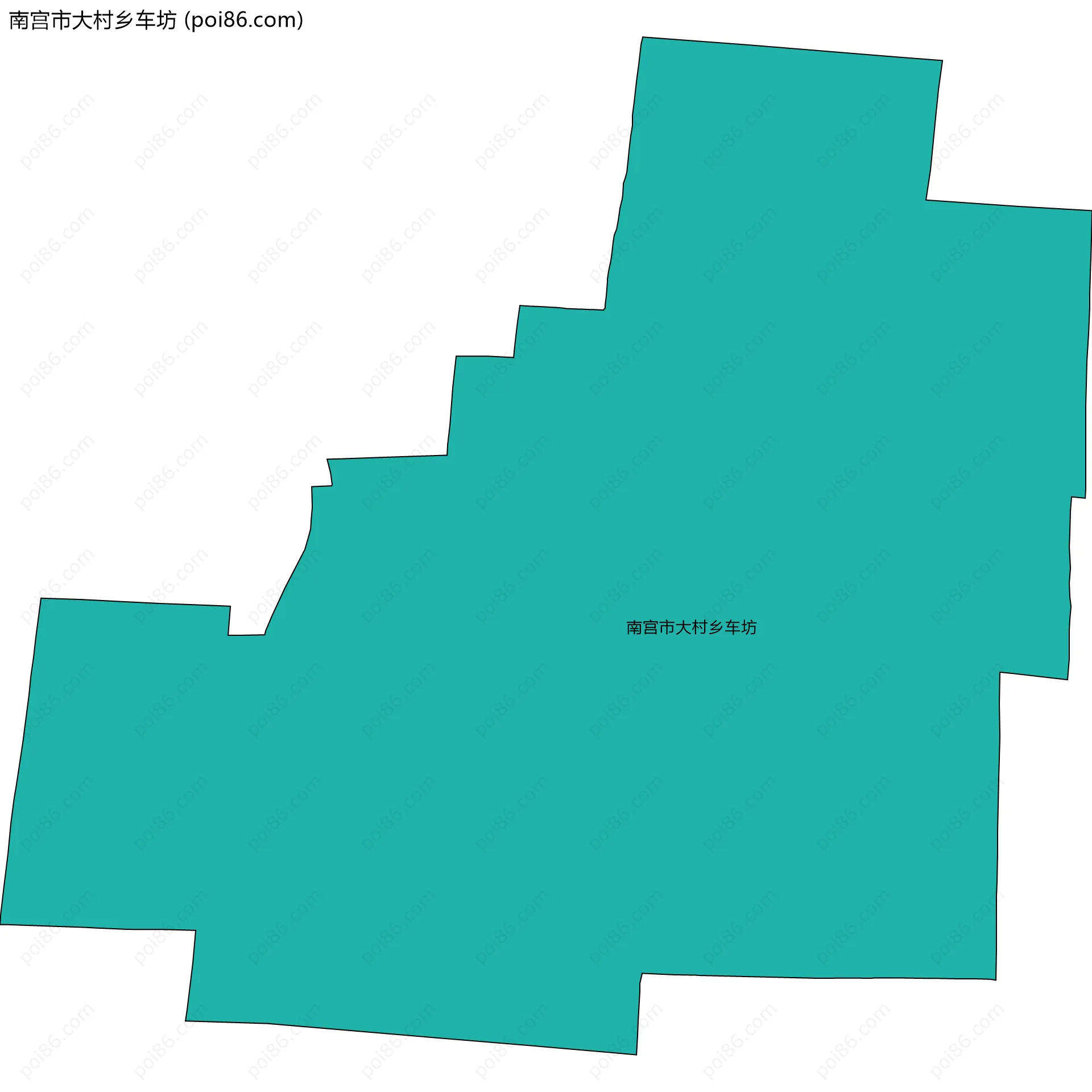 南宫市大村乡车坊边界地图