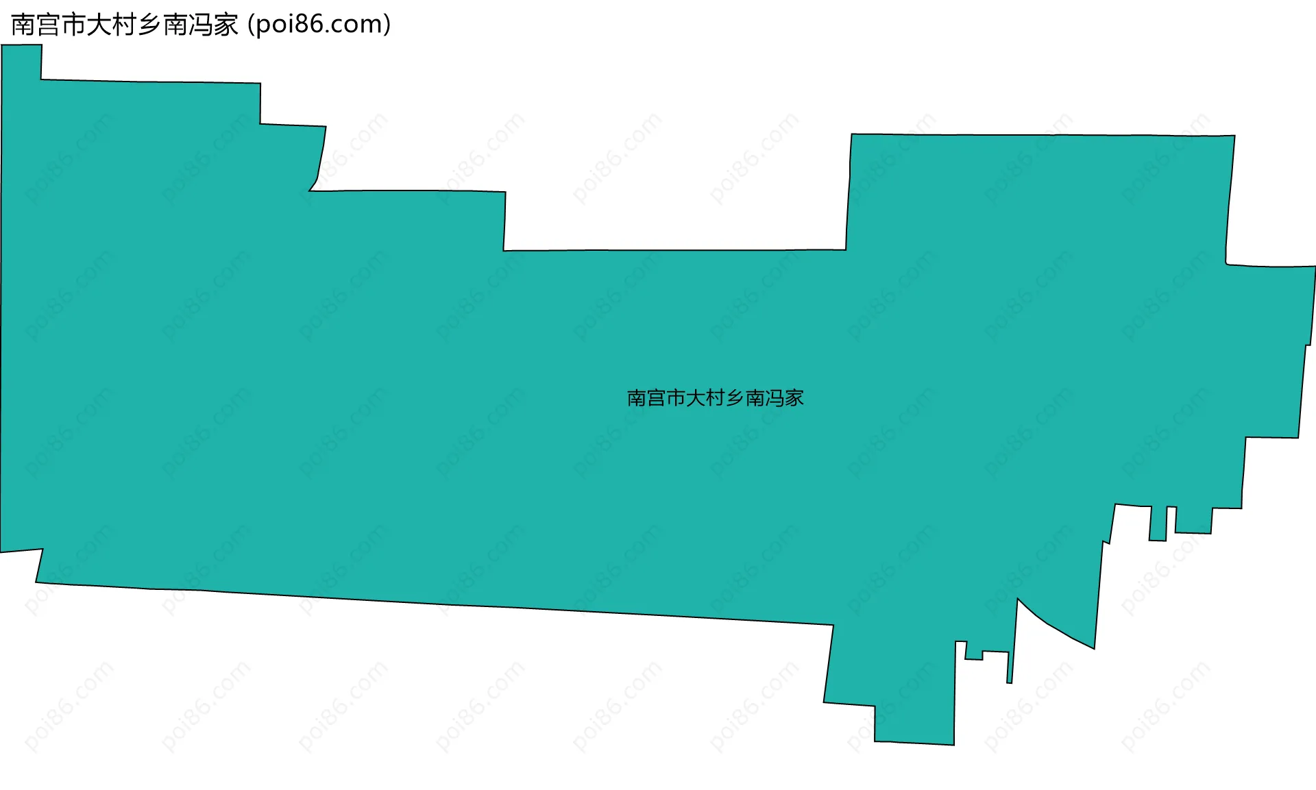 南宫市大村乡南冯家边界地图