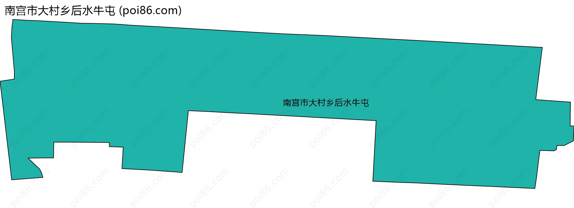 南宫市大村乡后水牛屯边界地图