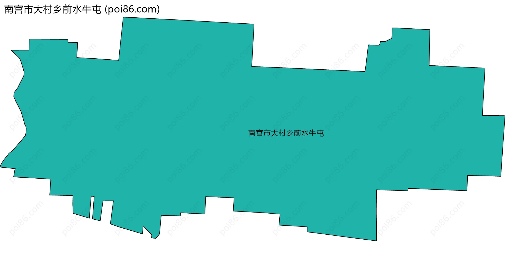 南宫市大村乡前水牛屯边界地图
