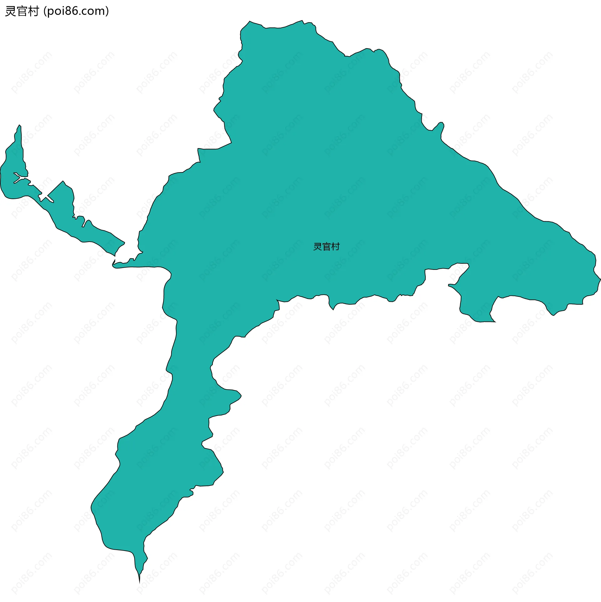 灵官村边界地图