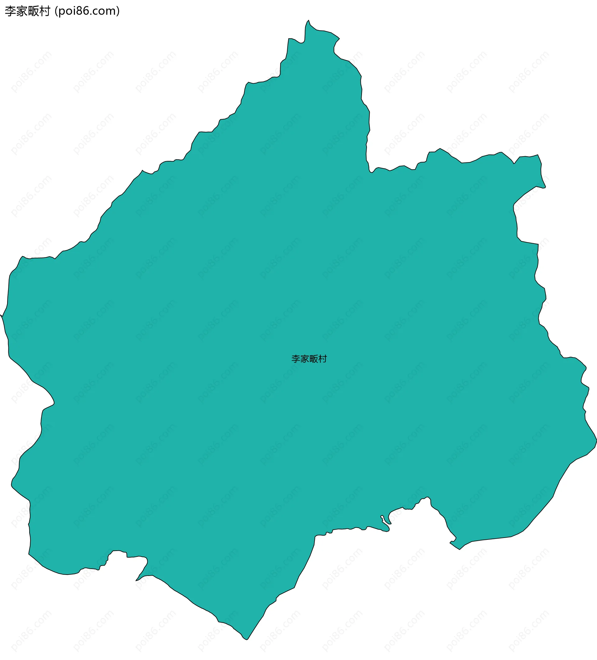 李家畈村边界地图