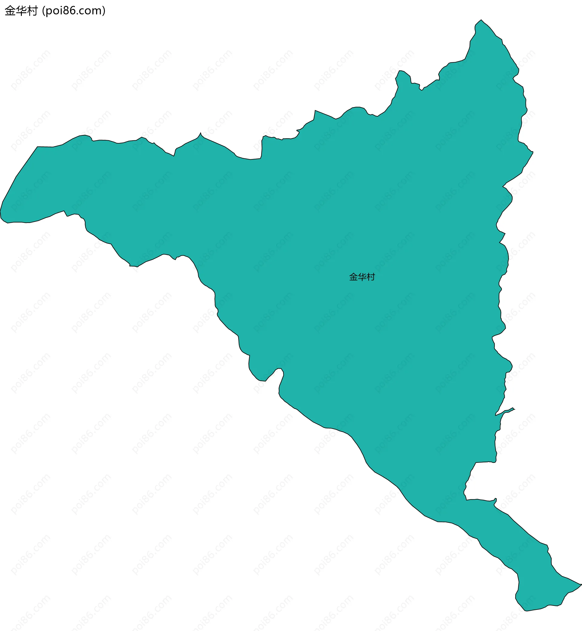 金华村边界地图