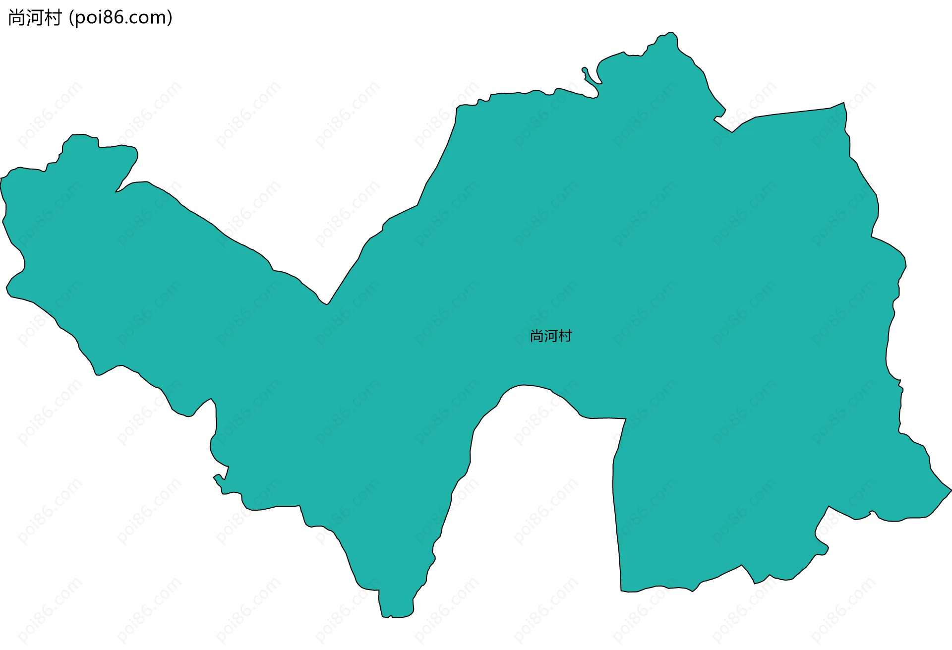 尚河村边界地图