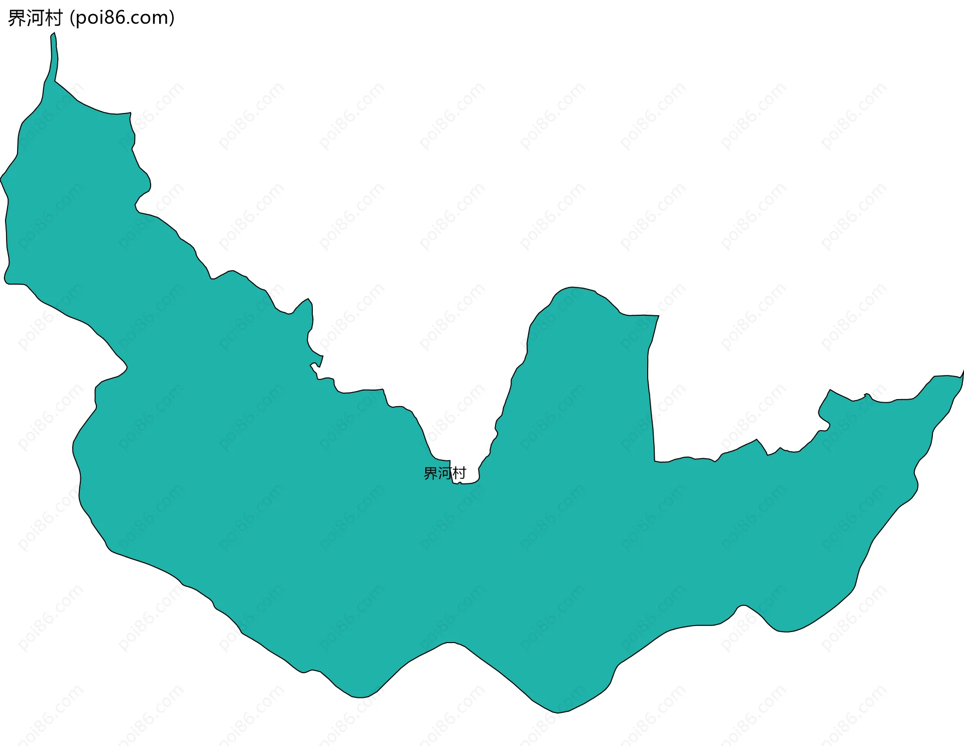 界河村边界地图