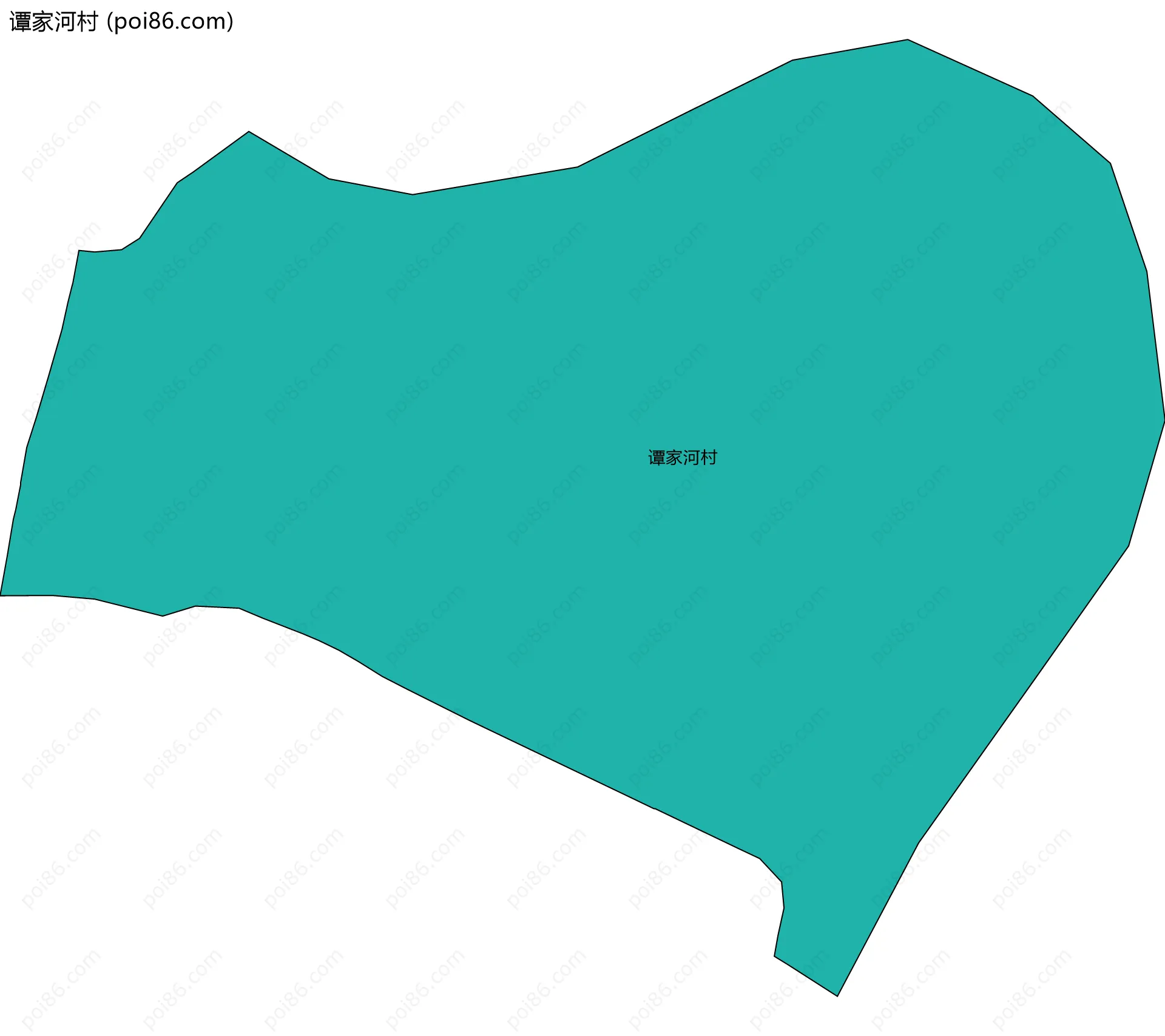 谭家河村边界地图