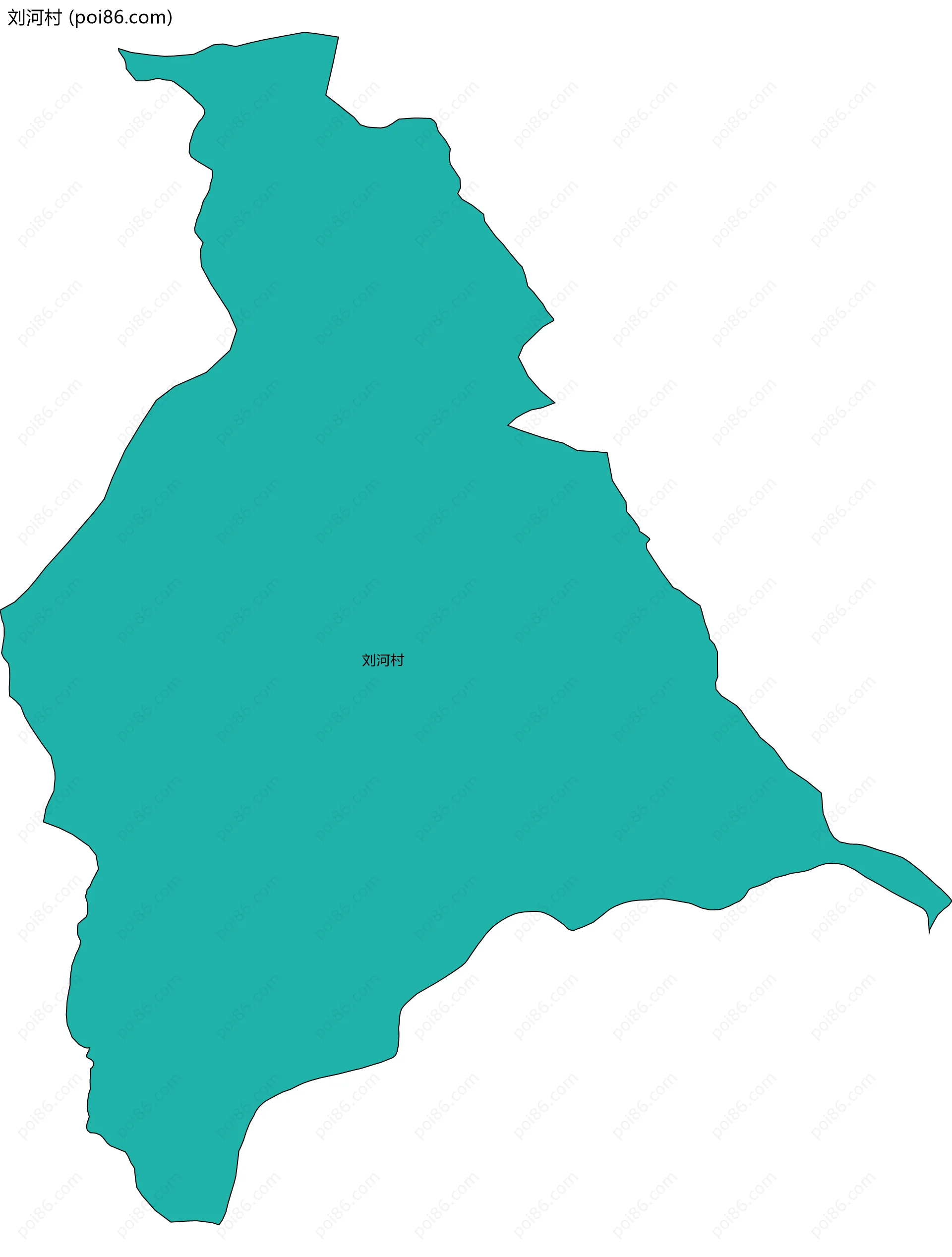 刘河村边界地图