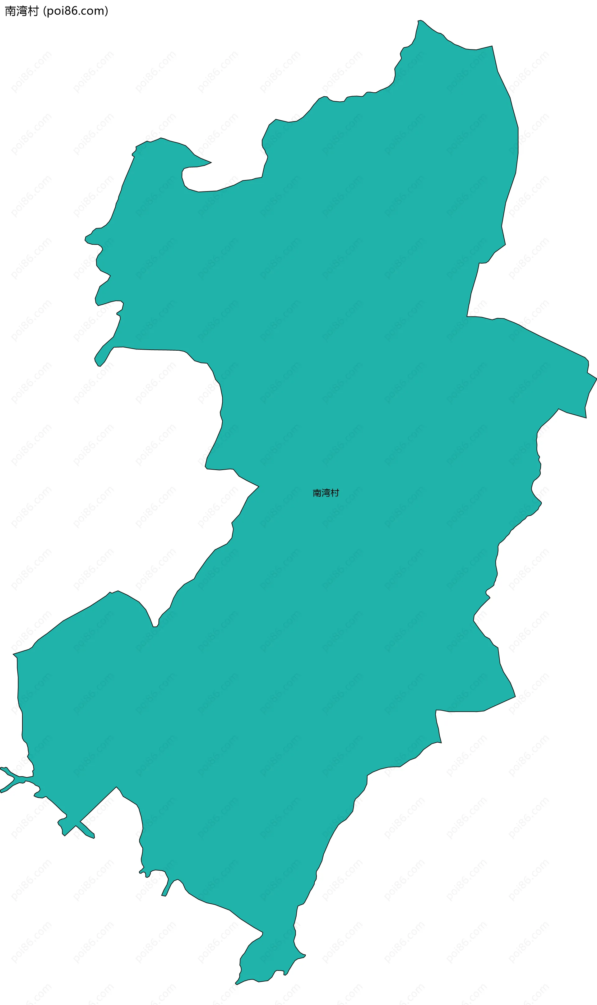 南湾村边界地图