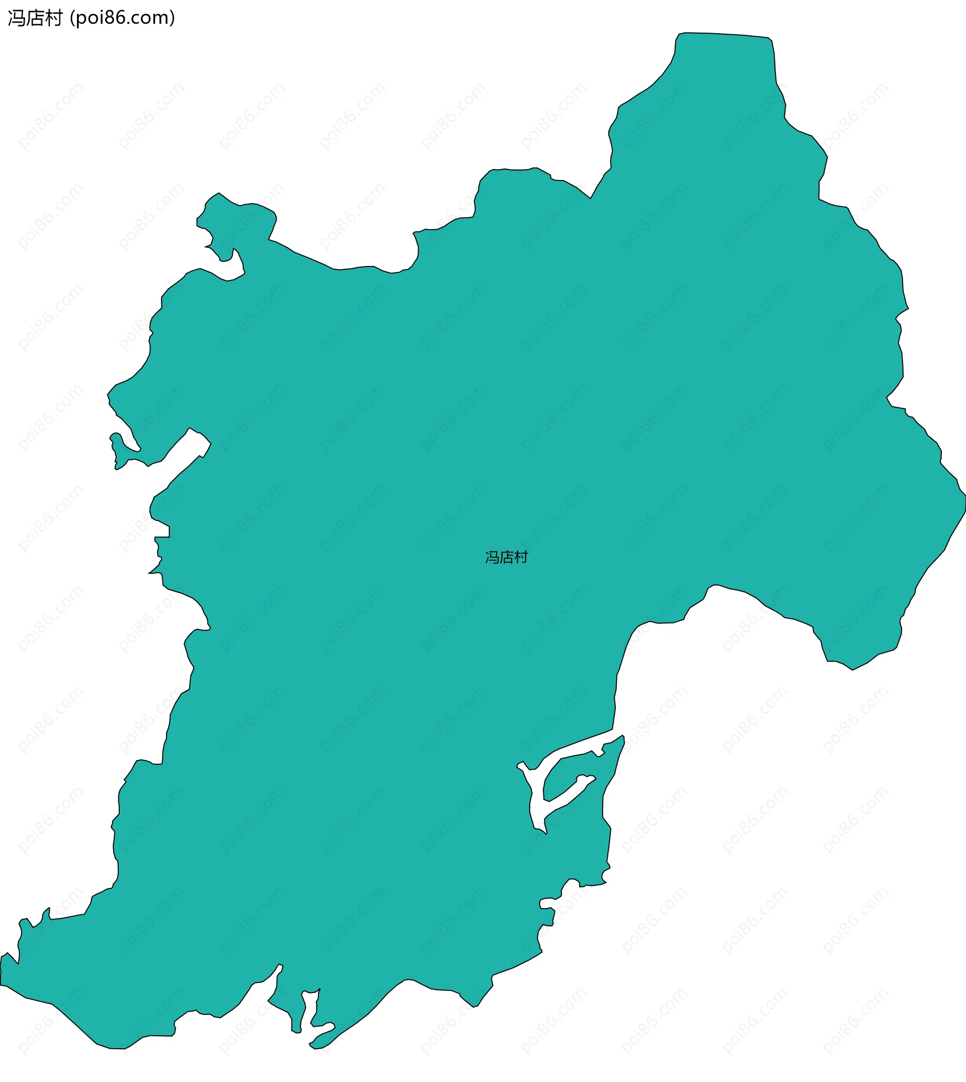 冯店村边界地图