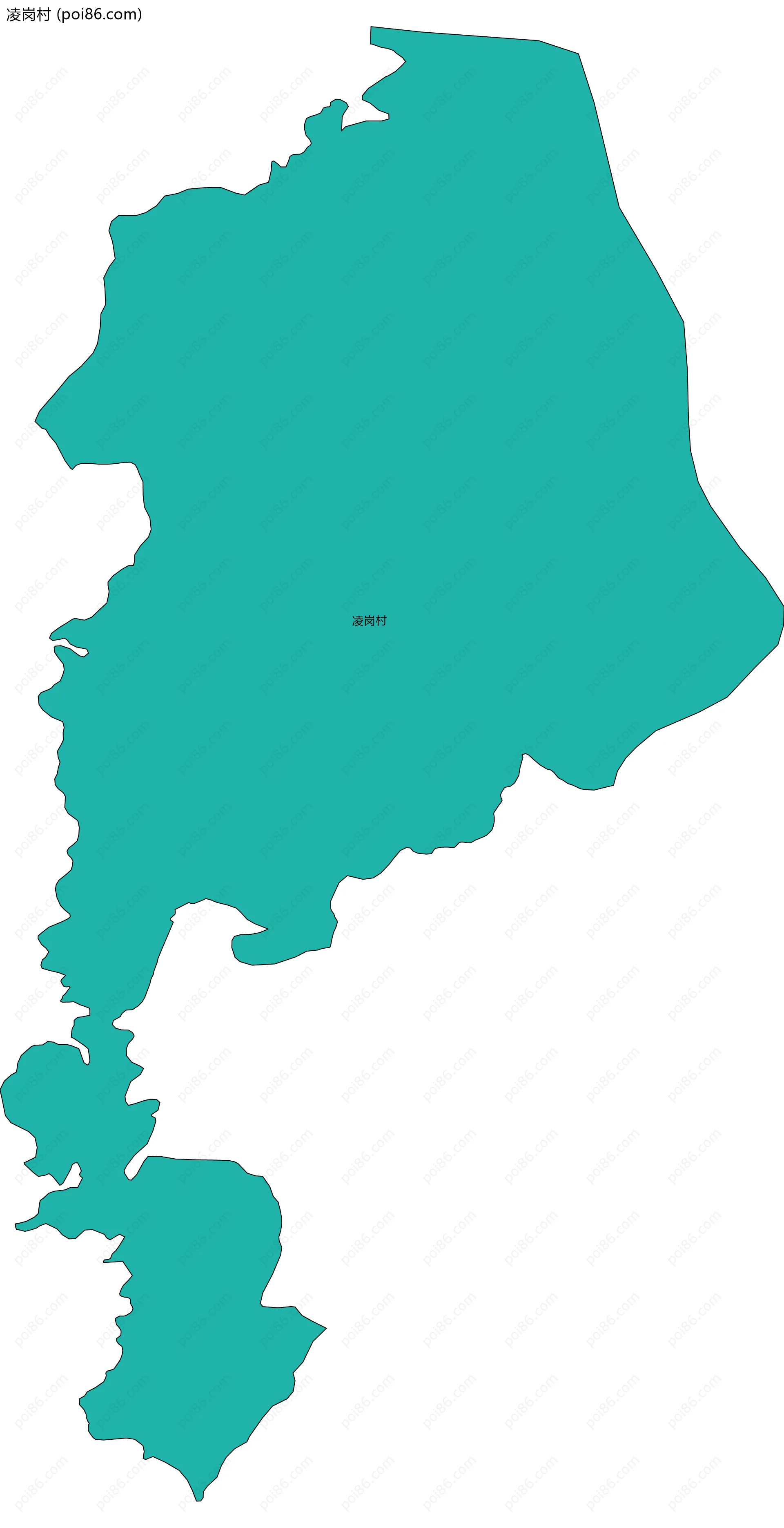 凌岗村边界地图