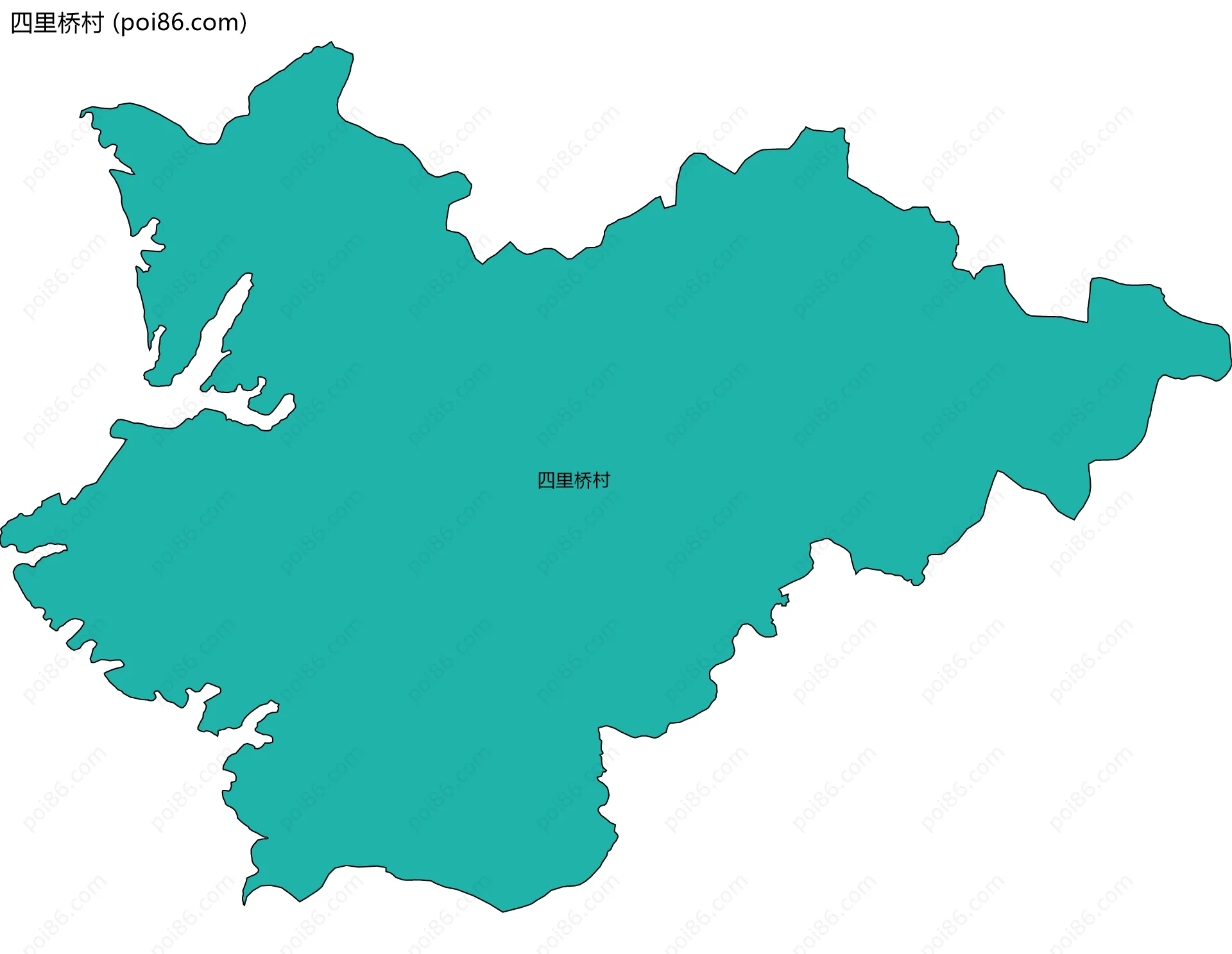 四里桥村边界地图
