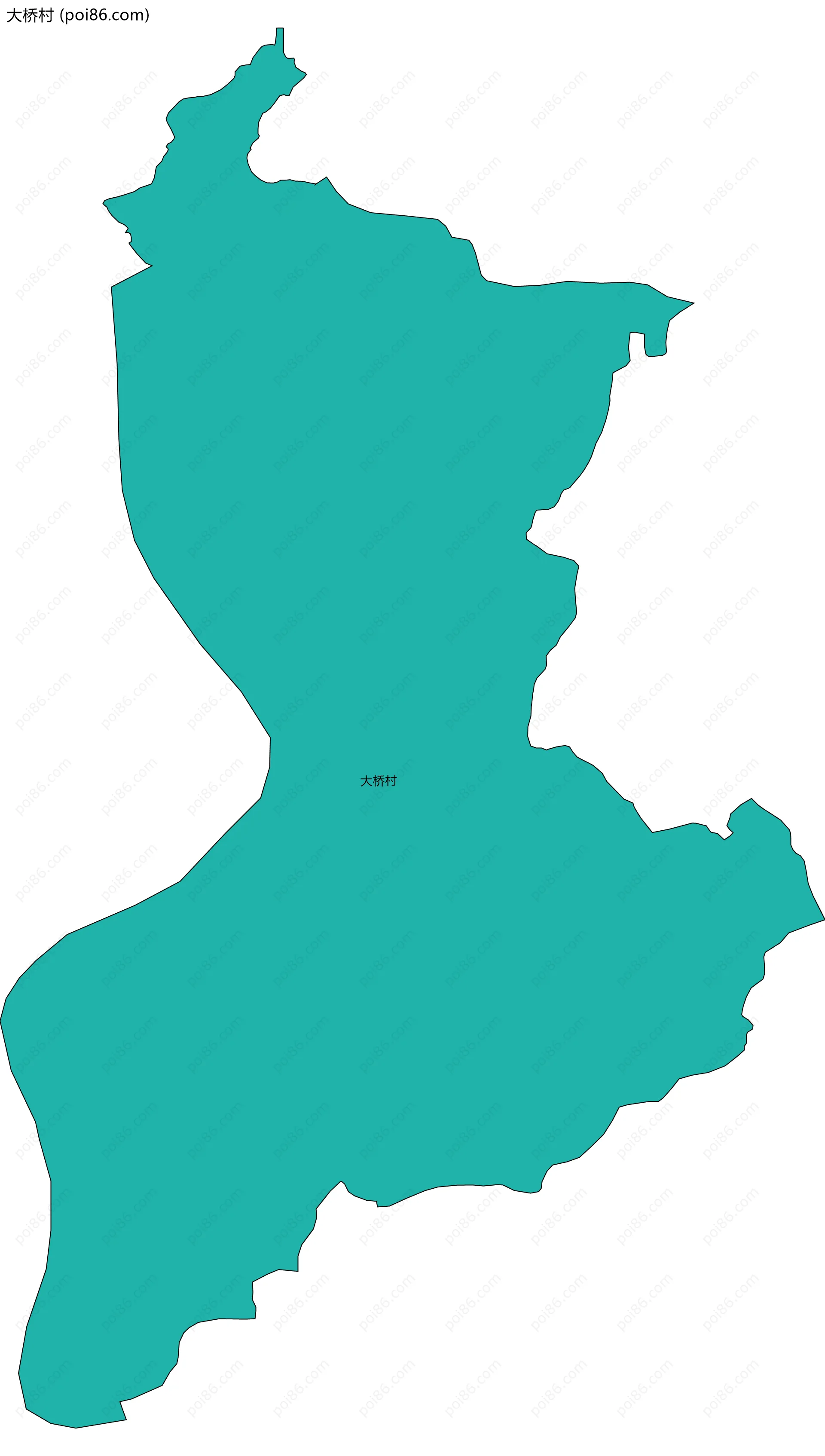 大桥村边界地图