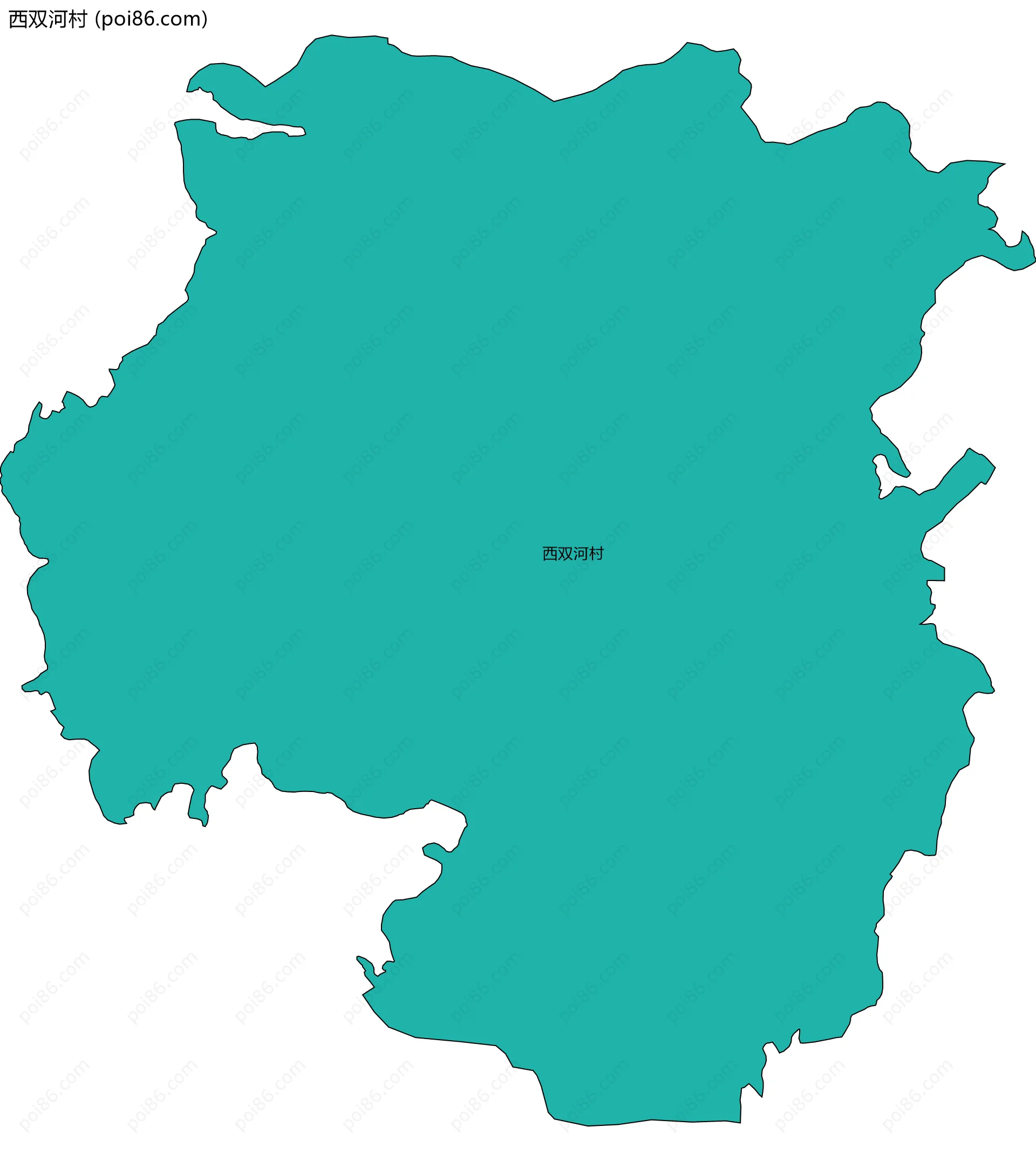 西双河村边界地图