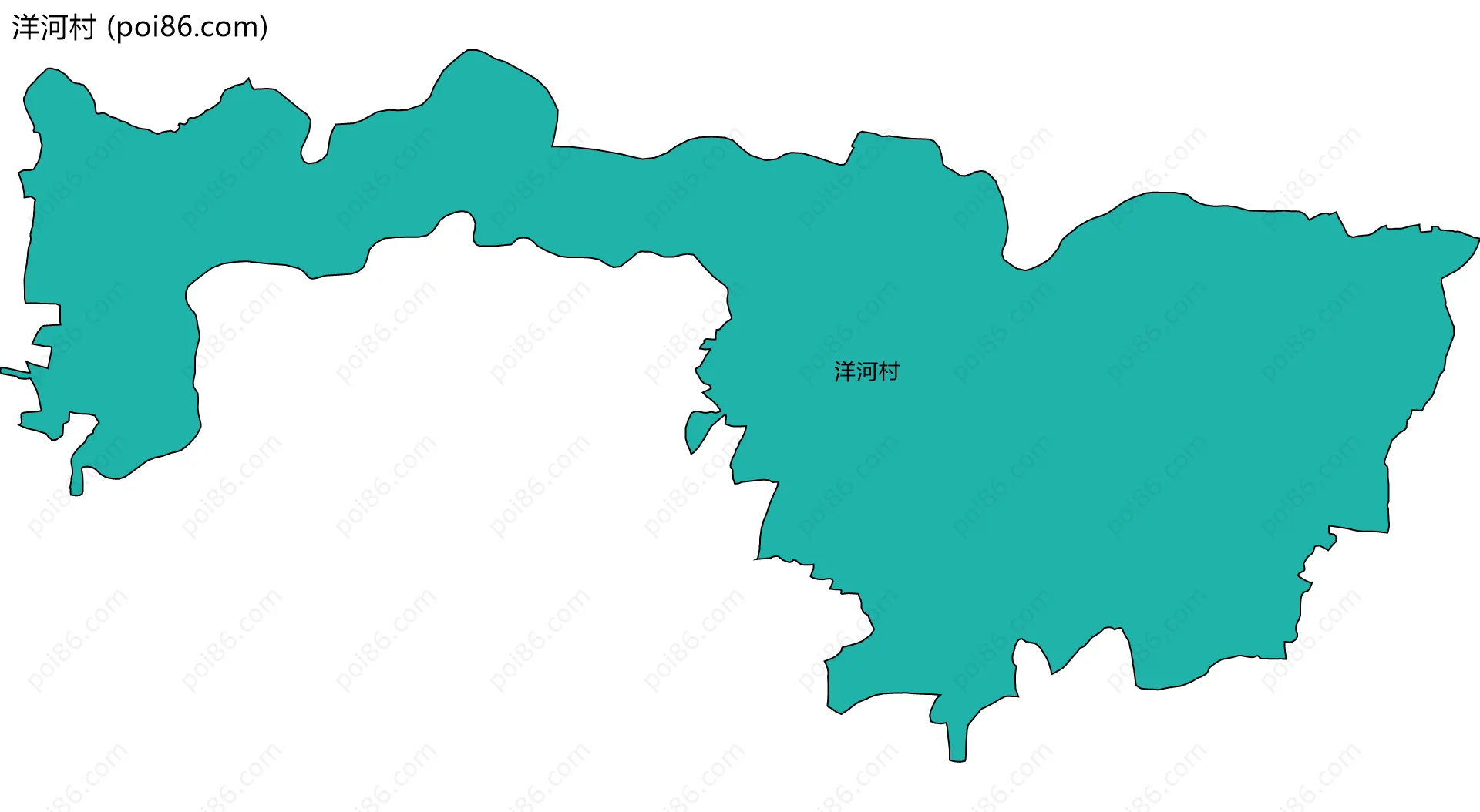 洋河村边界地图