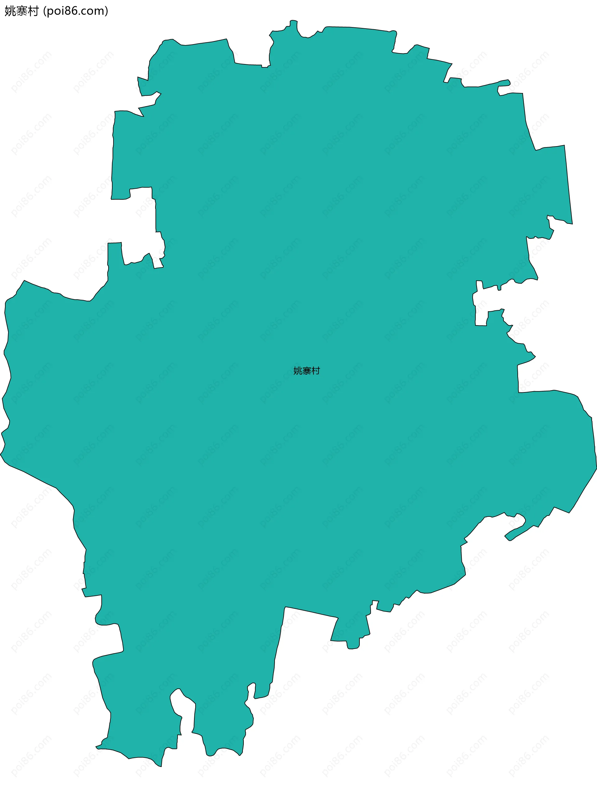 姚寨村边界地图