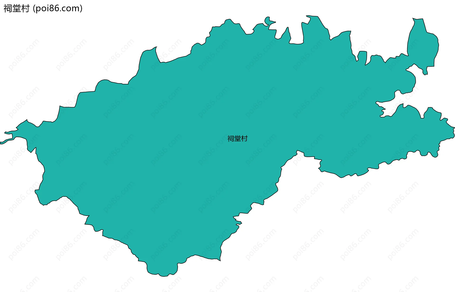 祠堂村边界地图