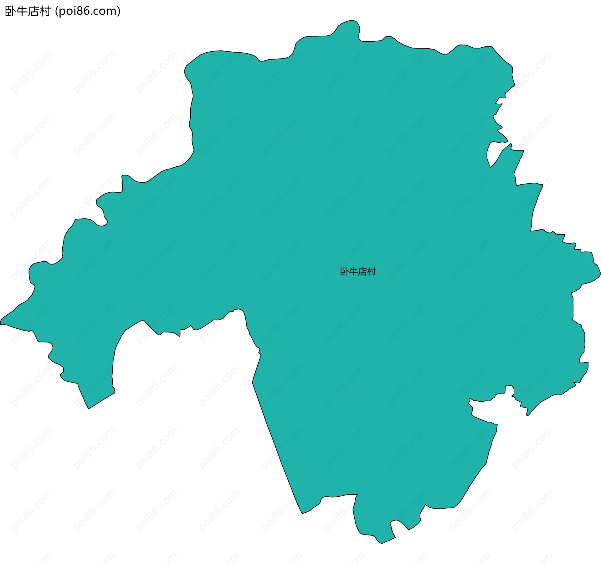 卧牛店村边界地图