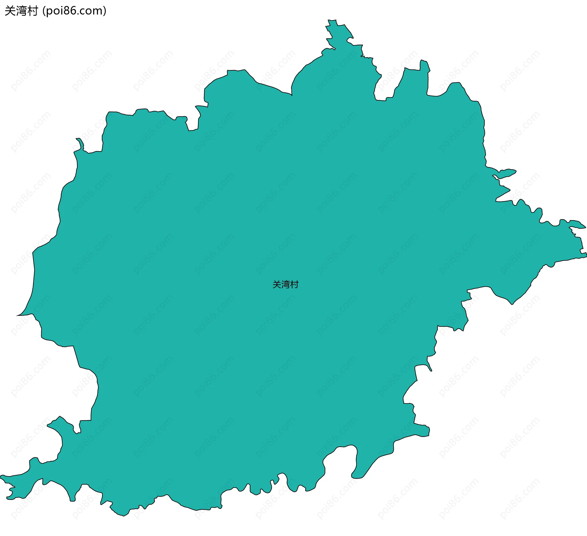 关湾村边界地图