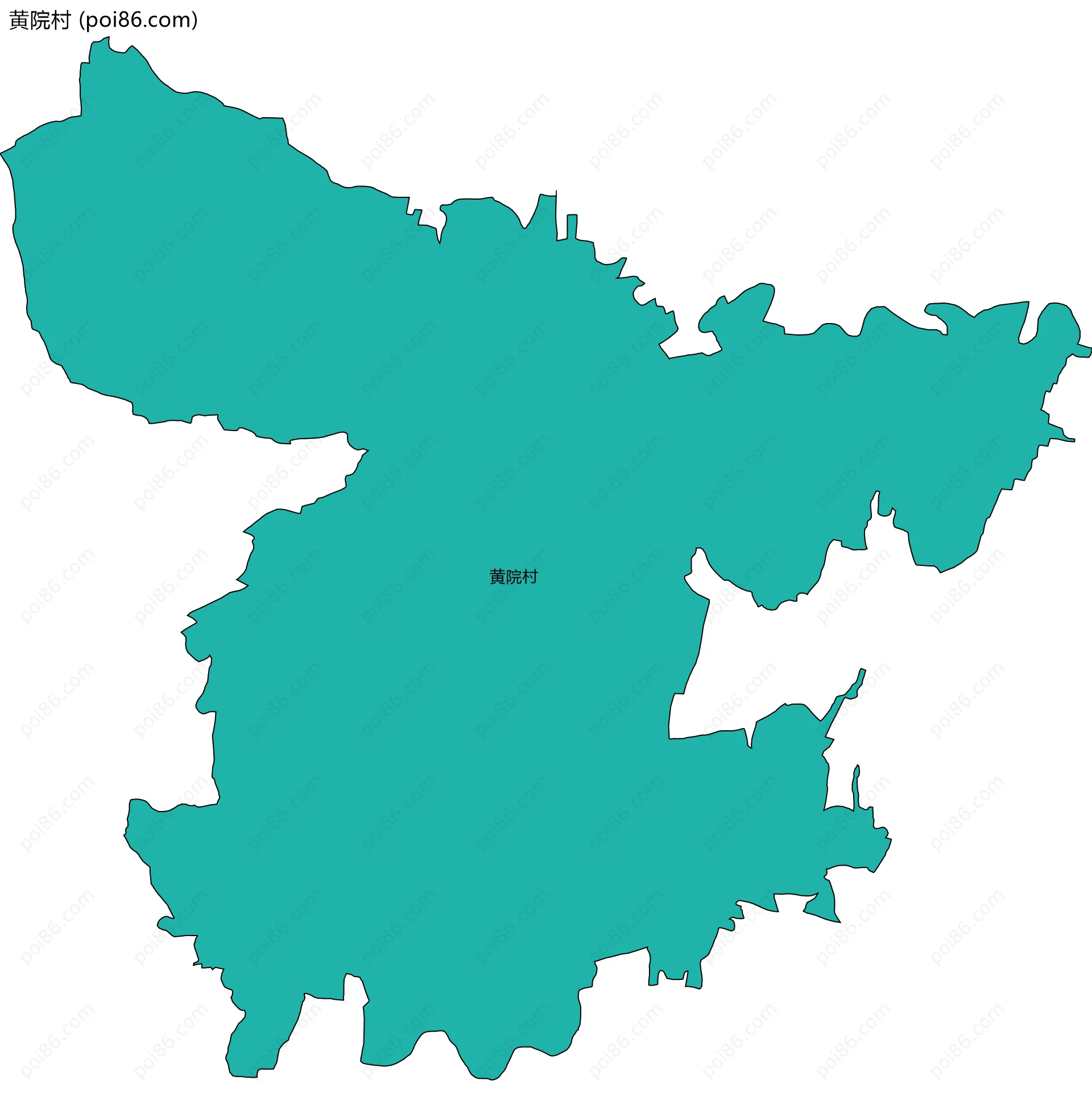 黄院村边界地图