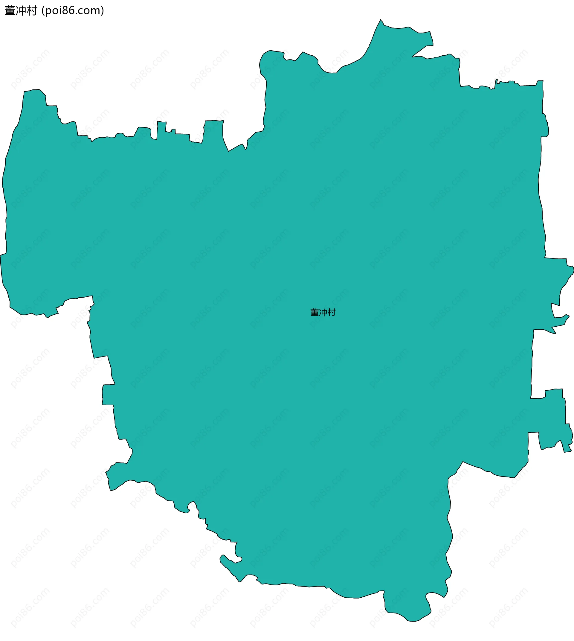 董冲村边界地图