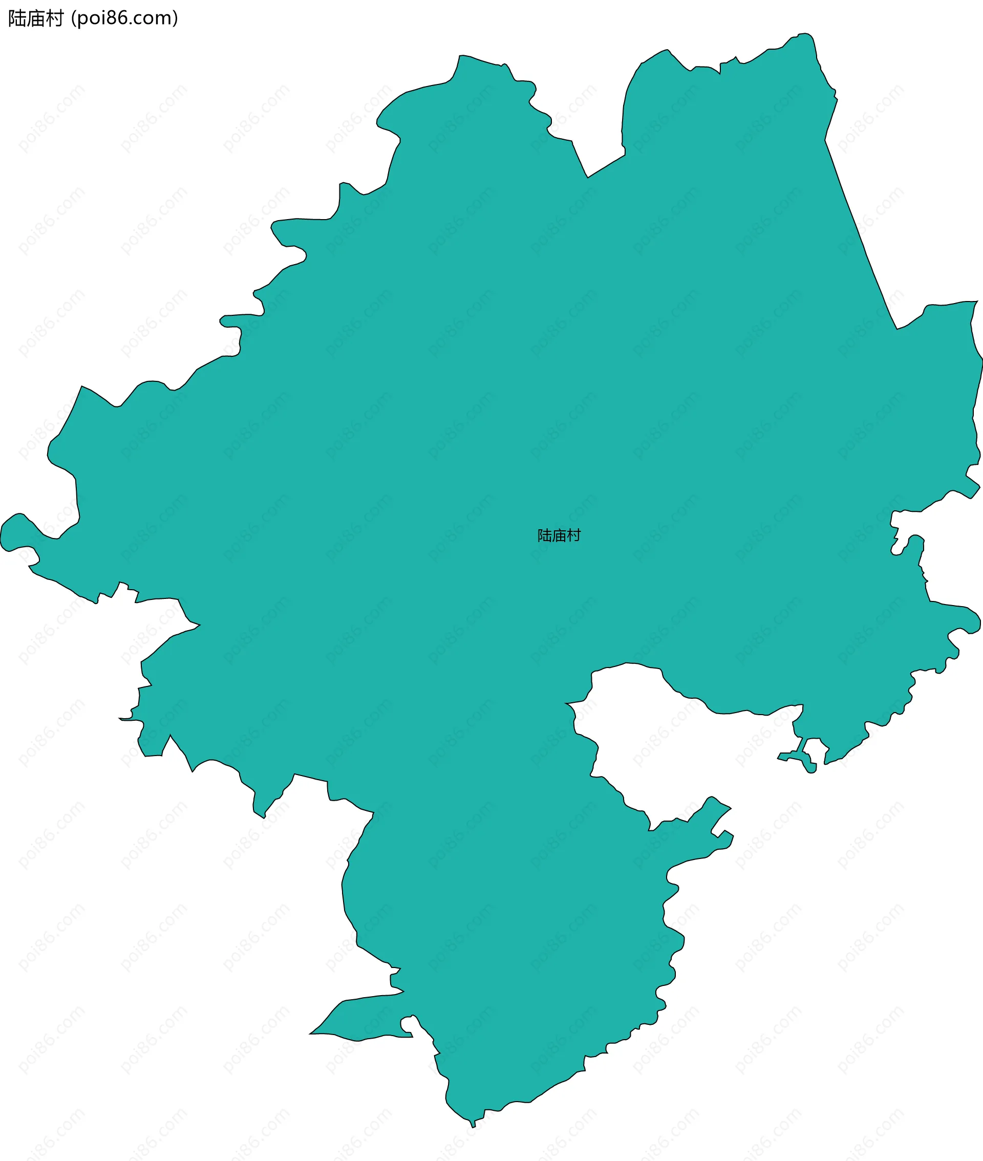 陆庙村边界地图