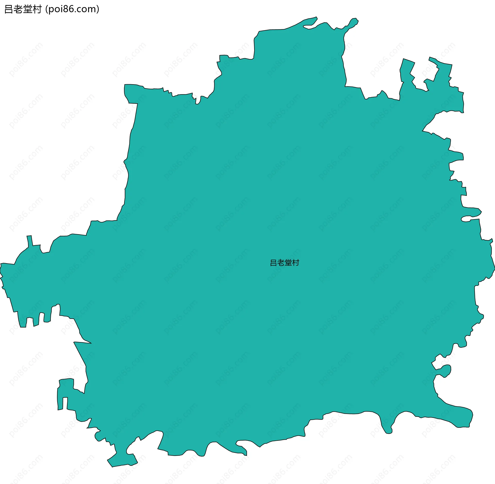 吕老堂村边界地图