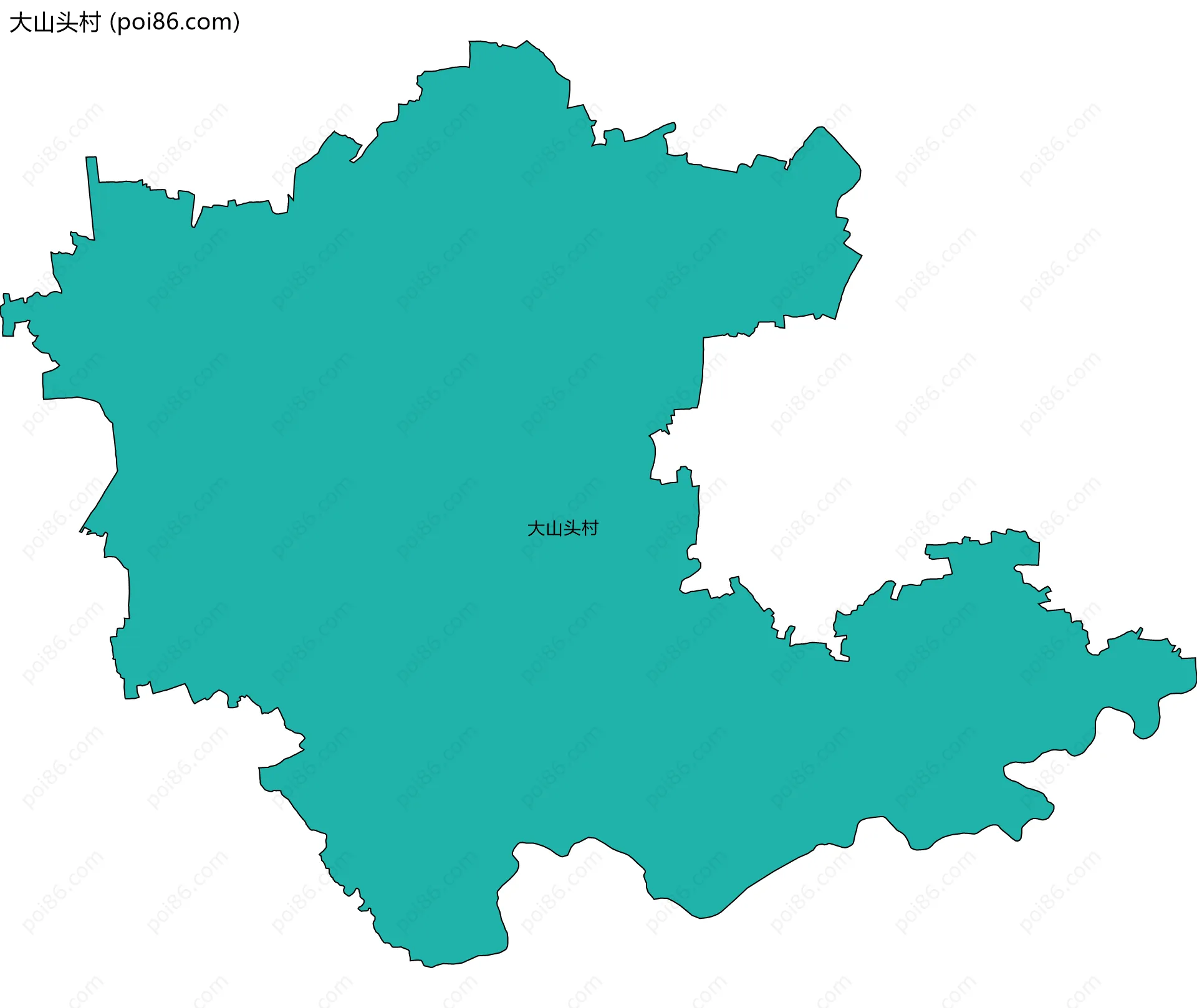大山头村边界地图