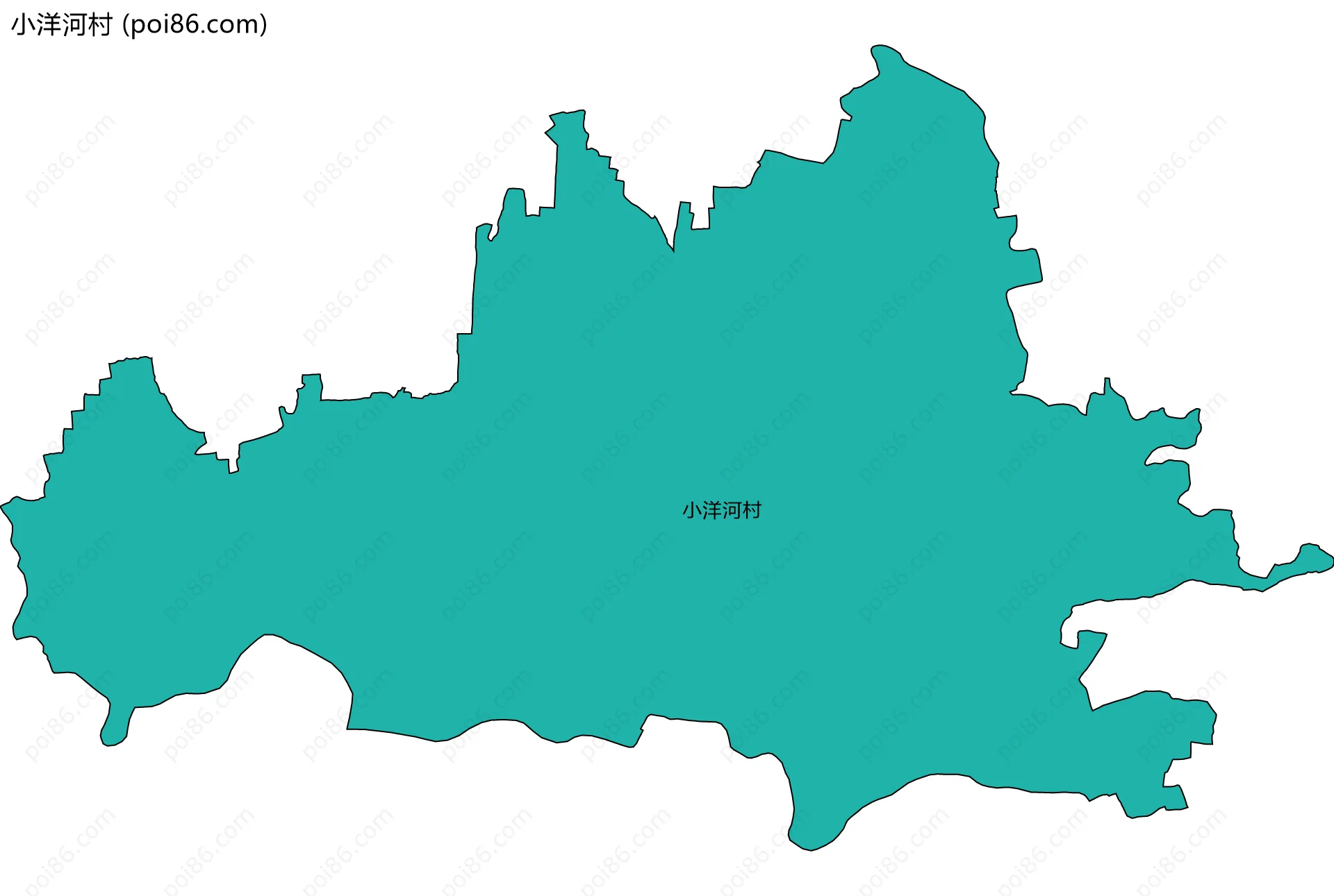 小洋河村边界地图